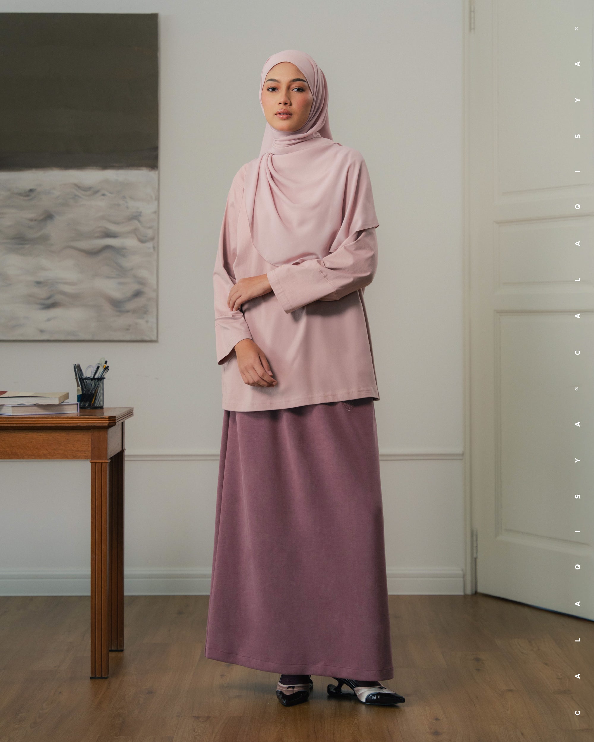 RUSH BREEN SKIRT IN CRUSHED BERRY