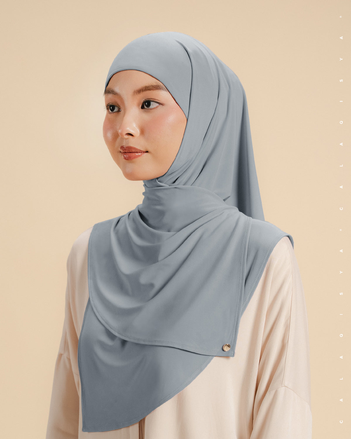 IRONLESS: NURA TIE BACK UNDERCHIN IN DAPPLE GREY (ODOURLESS)