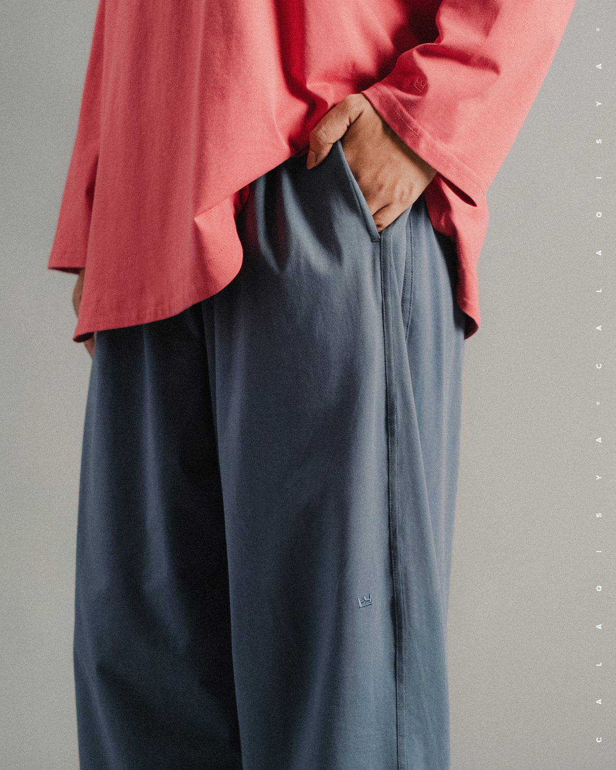 LIGHT COCOON PANTS IN DARK SLATE