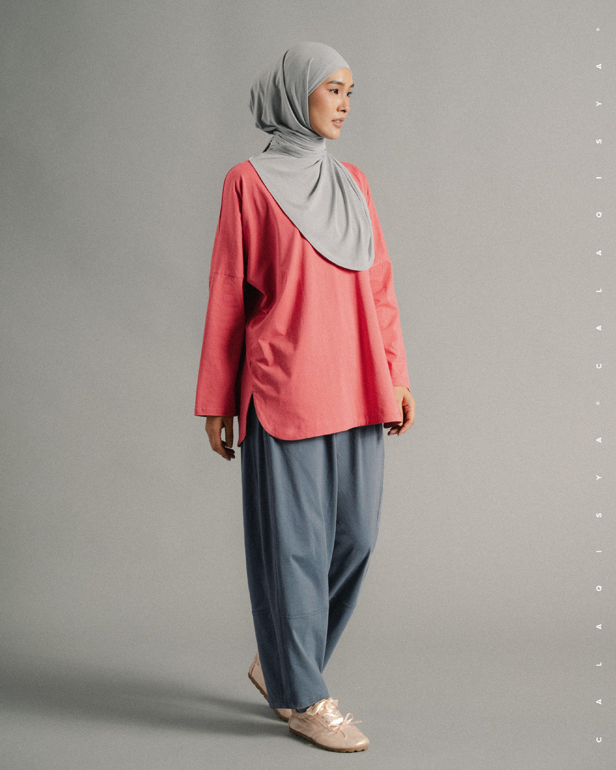 LIGHT COCOON PANTS IN DARK SLATE