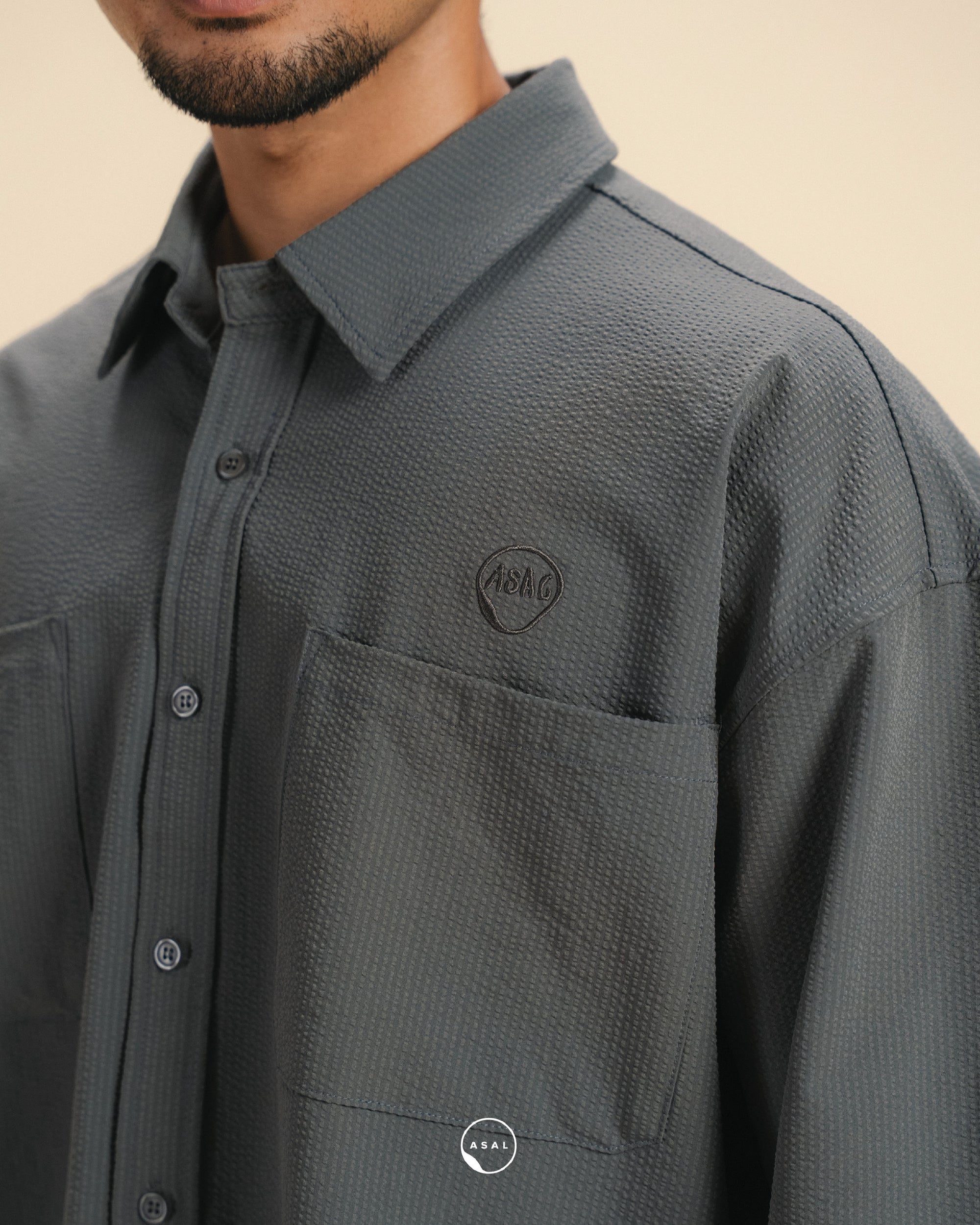 ASAL PRALINE SHIRT IN DARK SHADOW