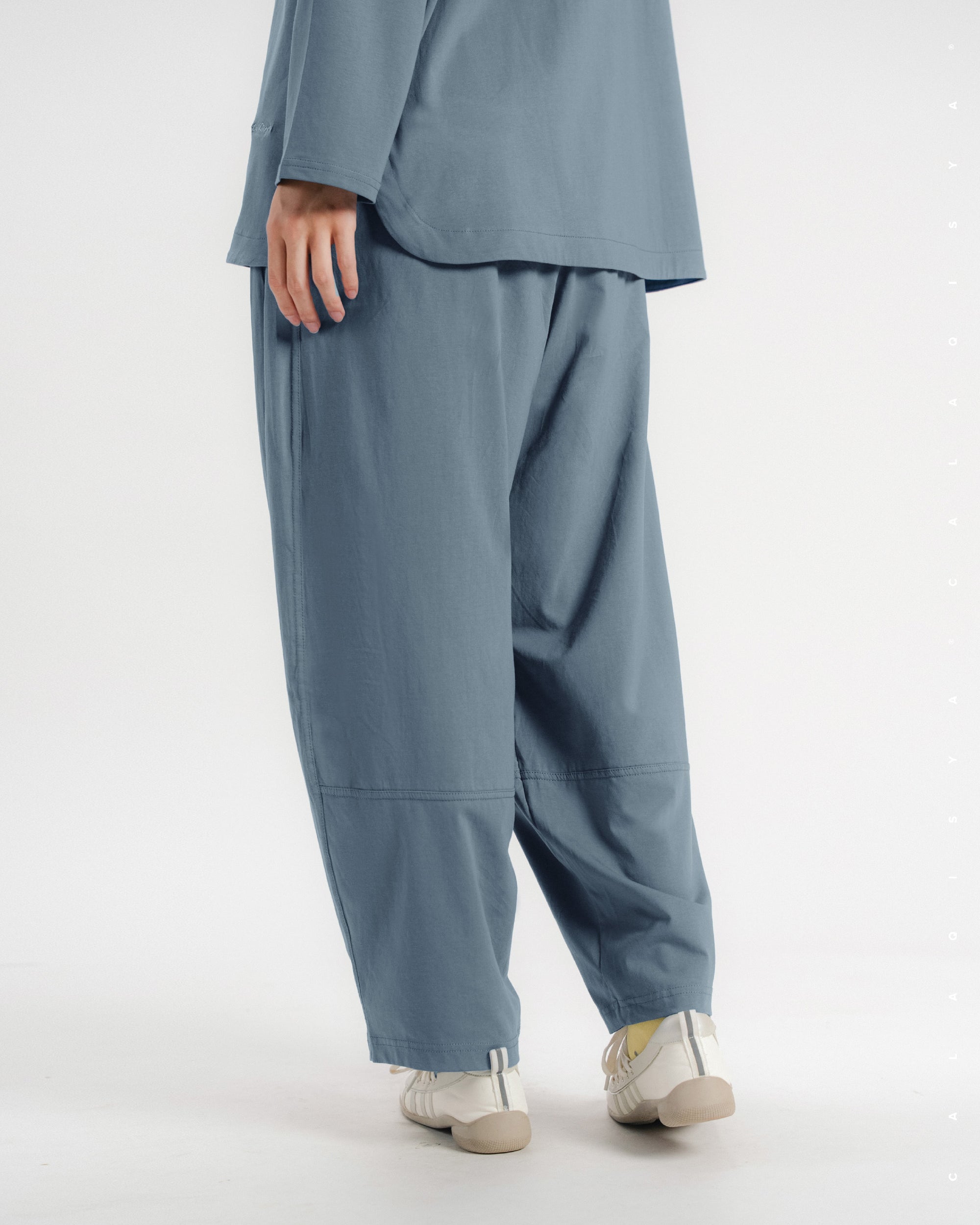 LIGHT COCOON PANTS IN DARK SLATE