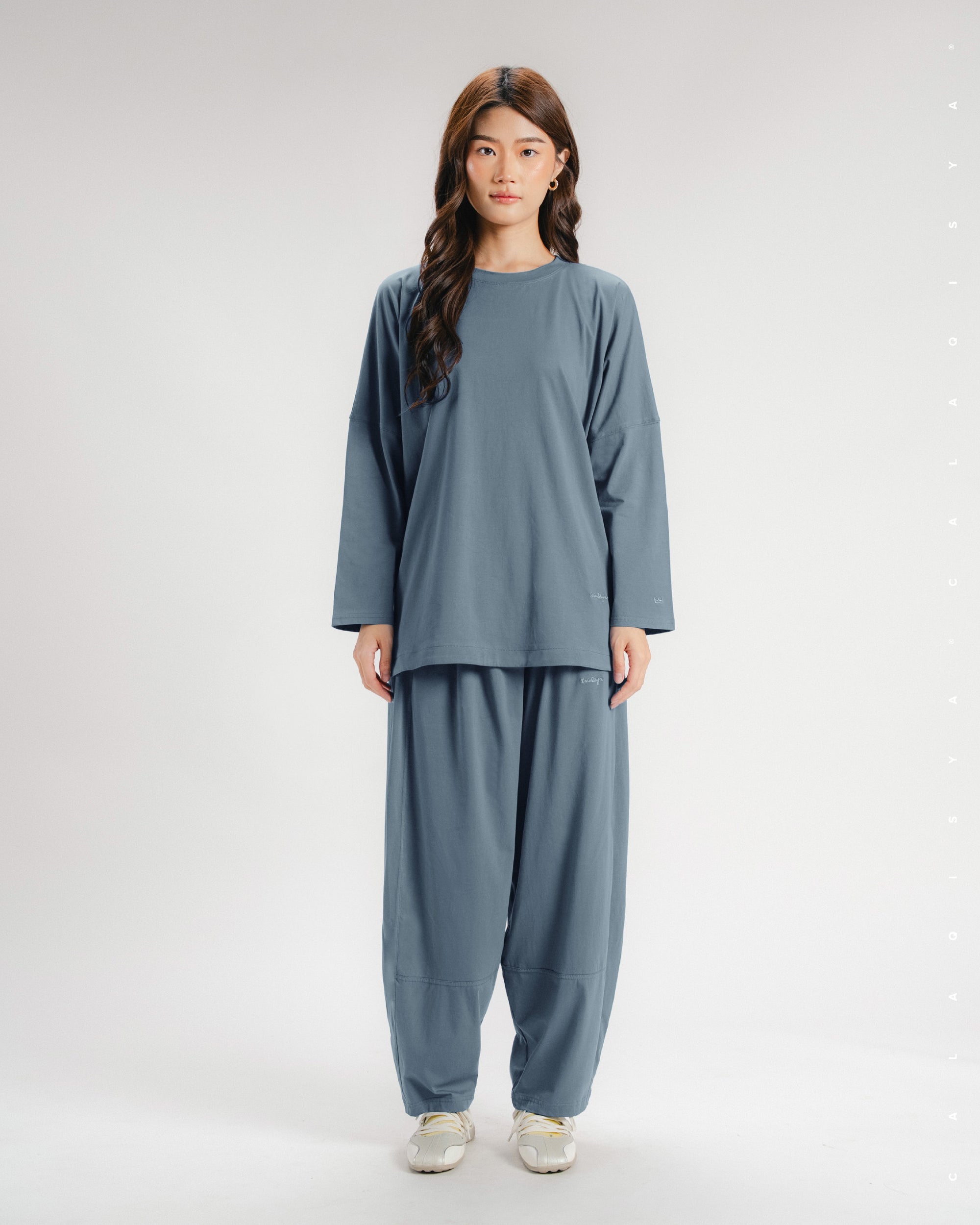 LIGHT COCOON PANTS IN DARK SLATE