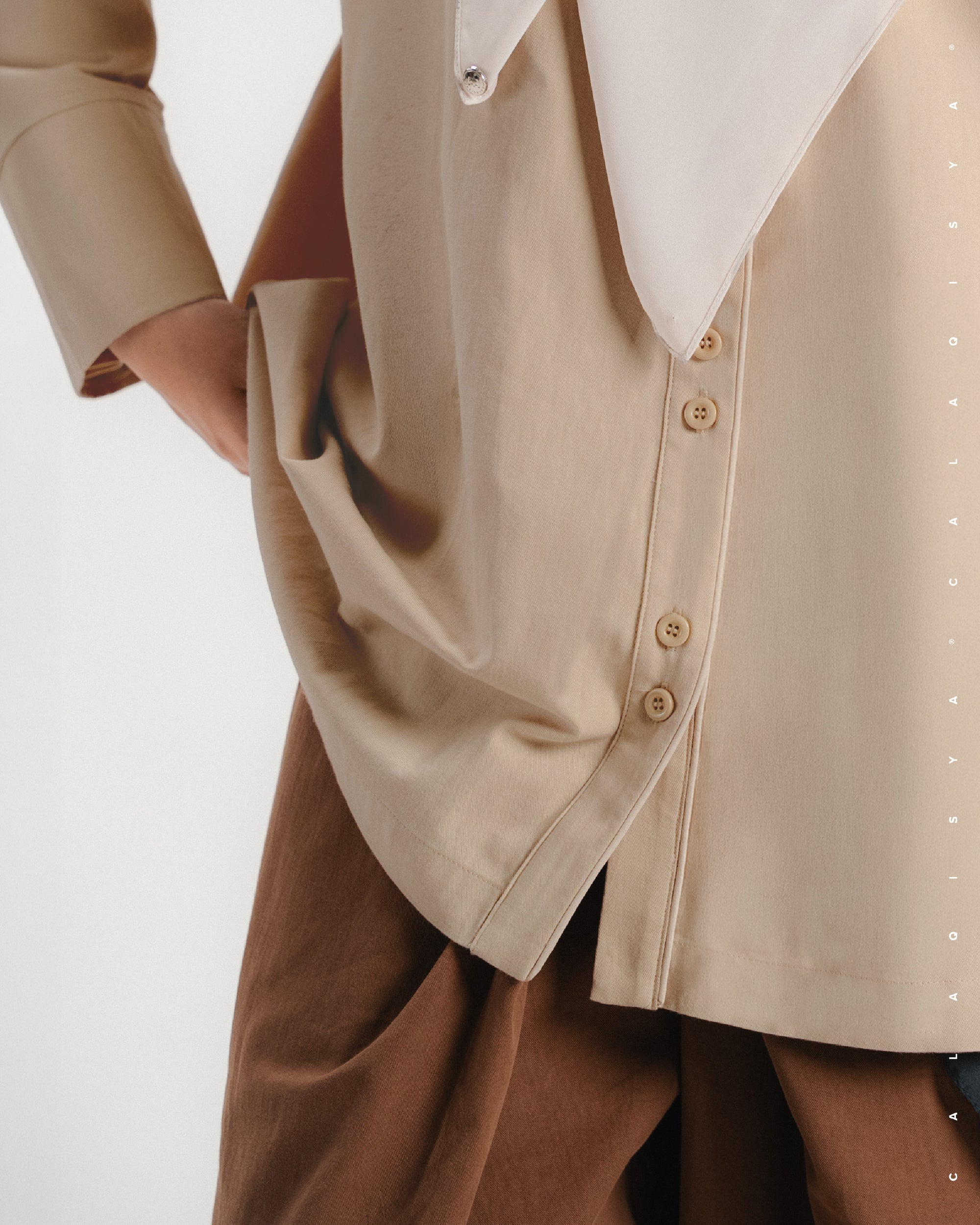 TORTA SHIRT (100% COTTON) (FULLY LINED) IN DAWN