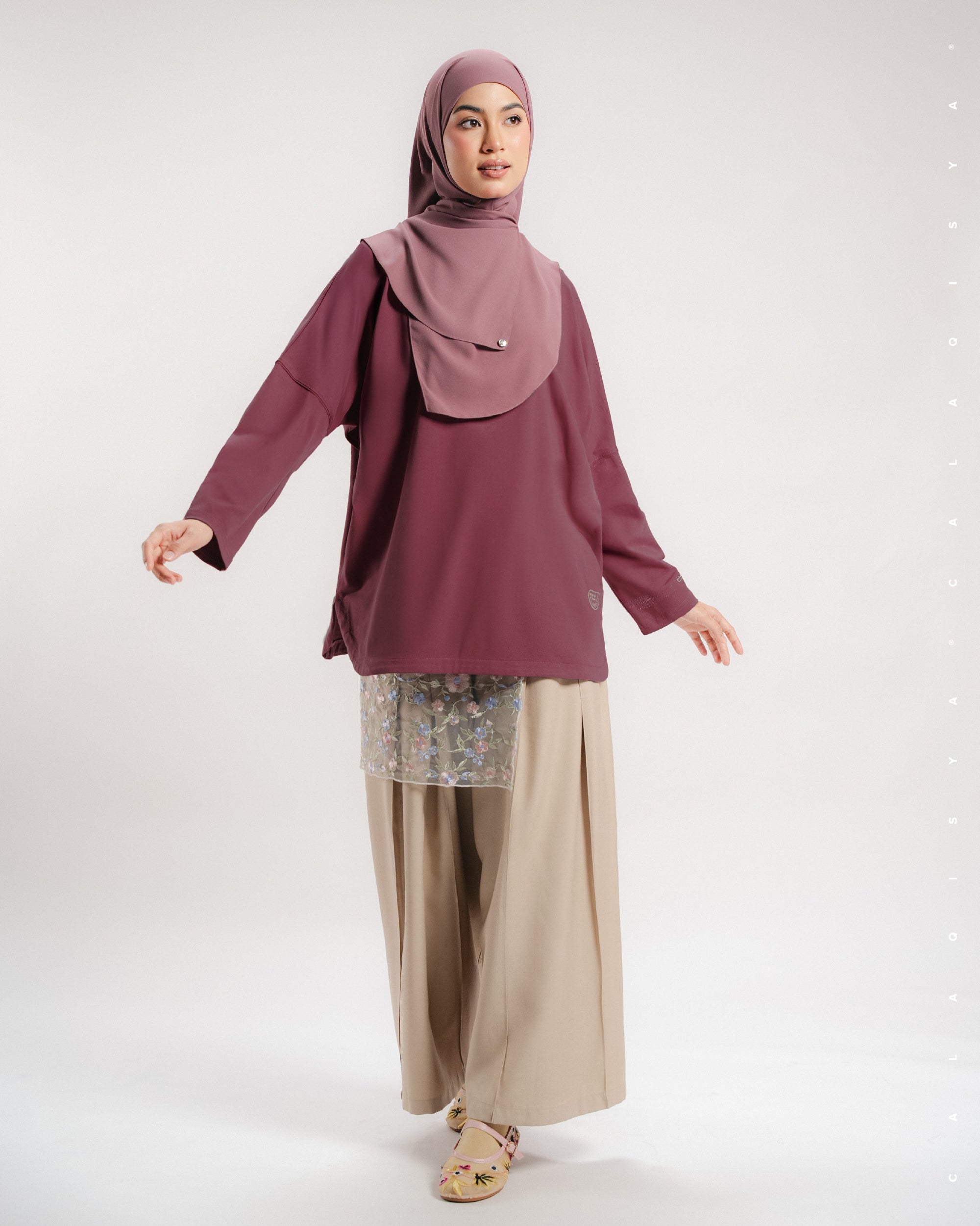 CLOUD SHIRT IN DECO ROSE