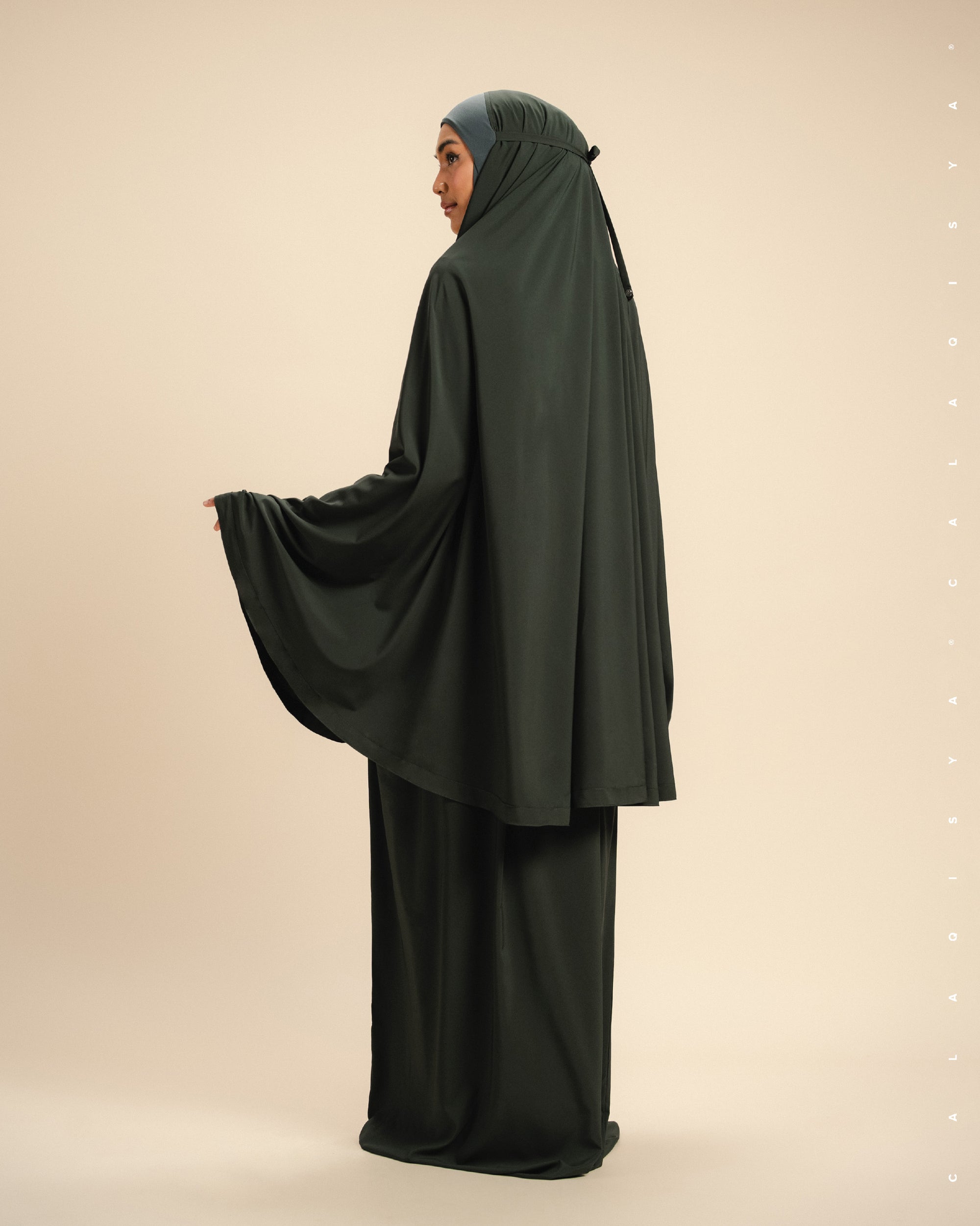 SERENE PRAYER VEIL IN DEEP FOREST