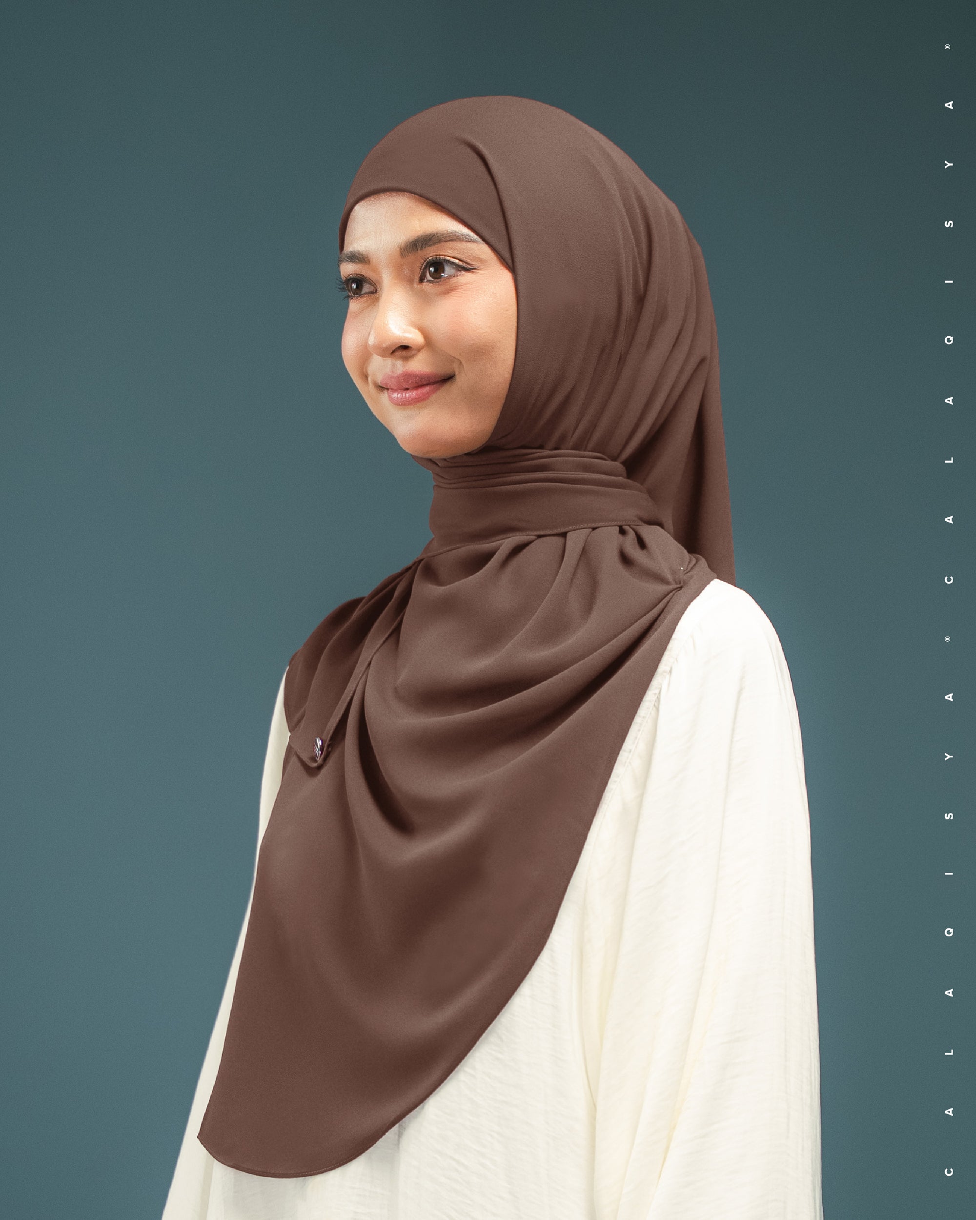 DANIAH TIE BACK UNDERCHIN IN DEEP MAHOGANY