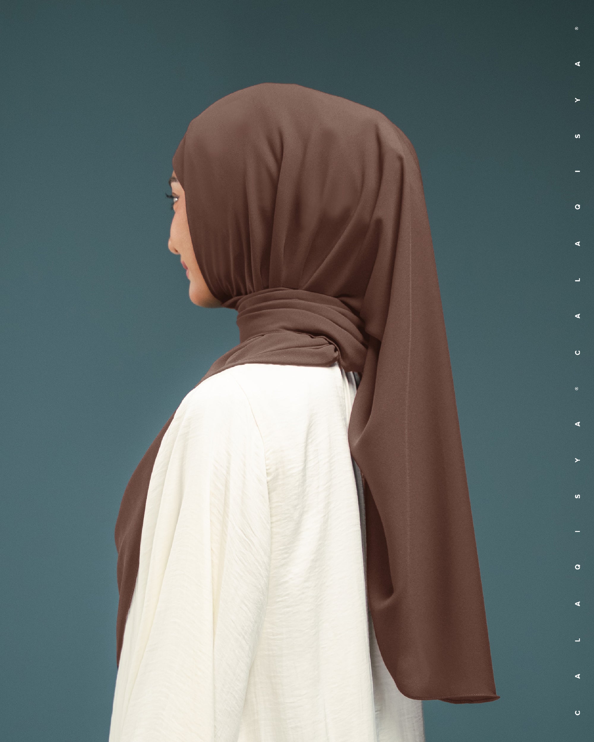 DANIAH TIE BACK UNDERCHIN IN DEEP MAHOGANY