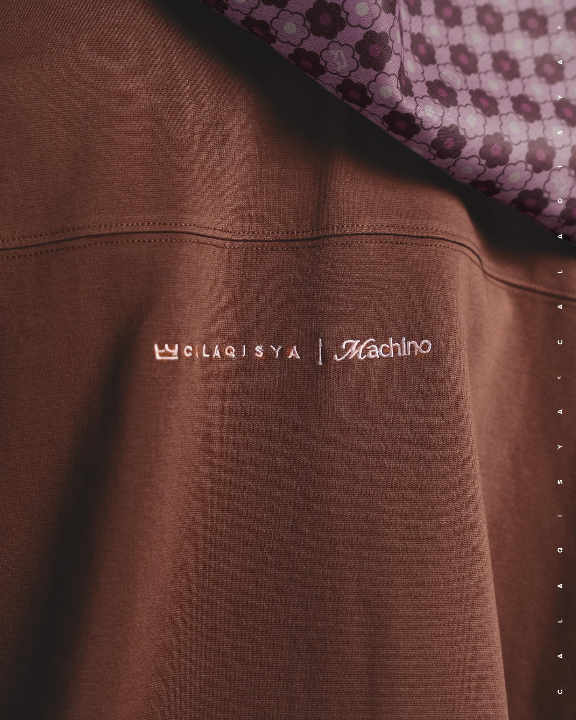 CQ X MACHINO CLOUD NIMBLE SHIRT (EMBROIDERY) IN DOWNTOWN BROWN