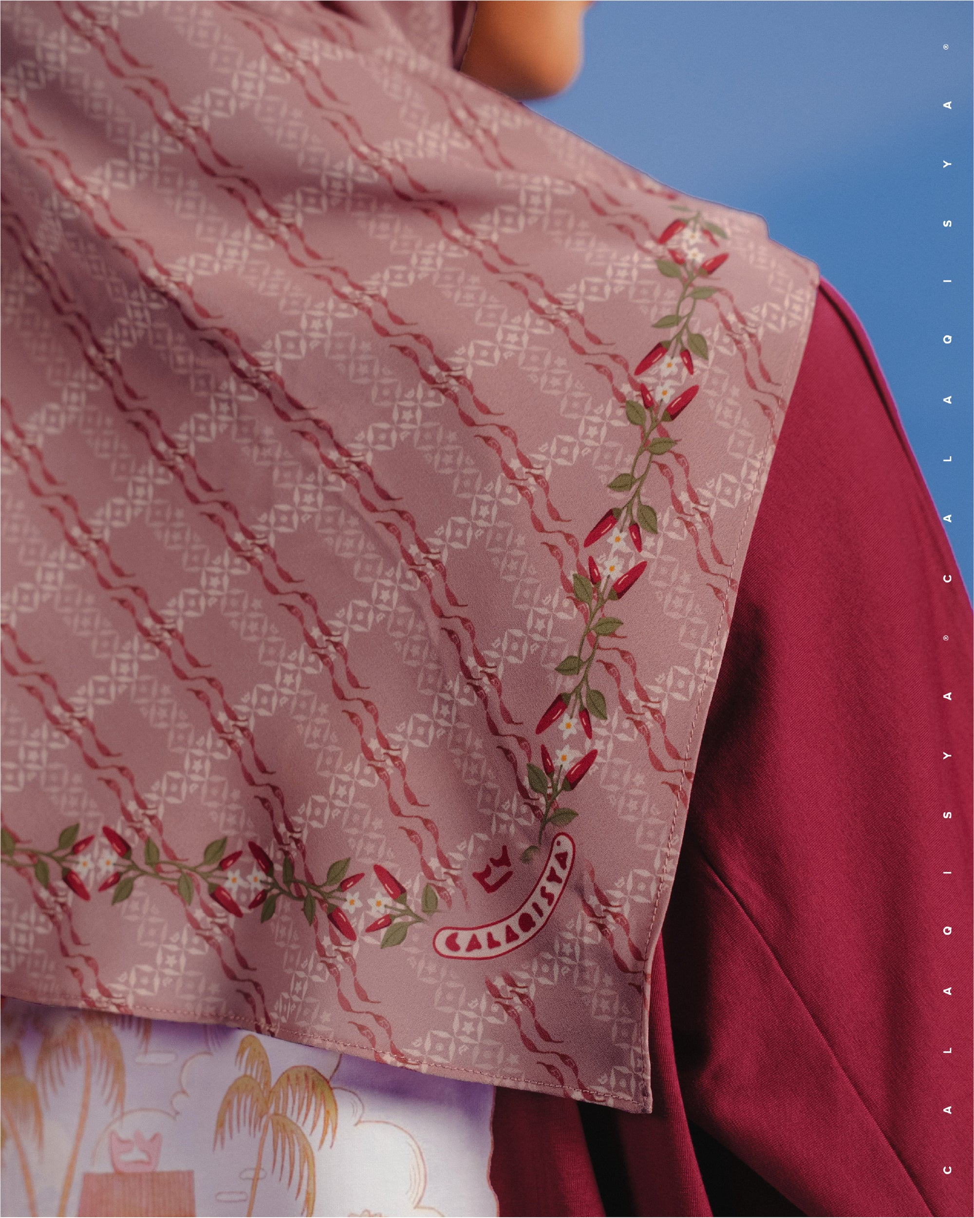 KKCP NEST TIE BACK UNDERCHIN (TRIANGLE) IN DUSTY ROSE
