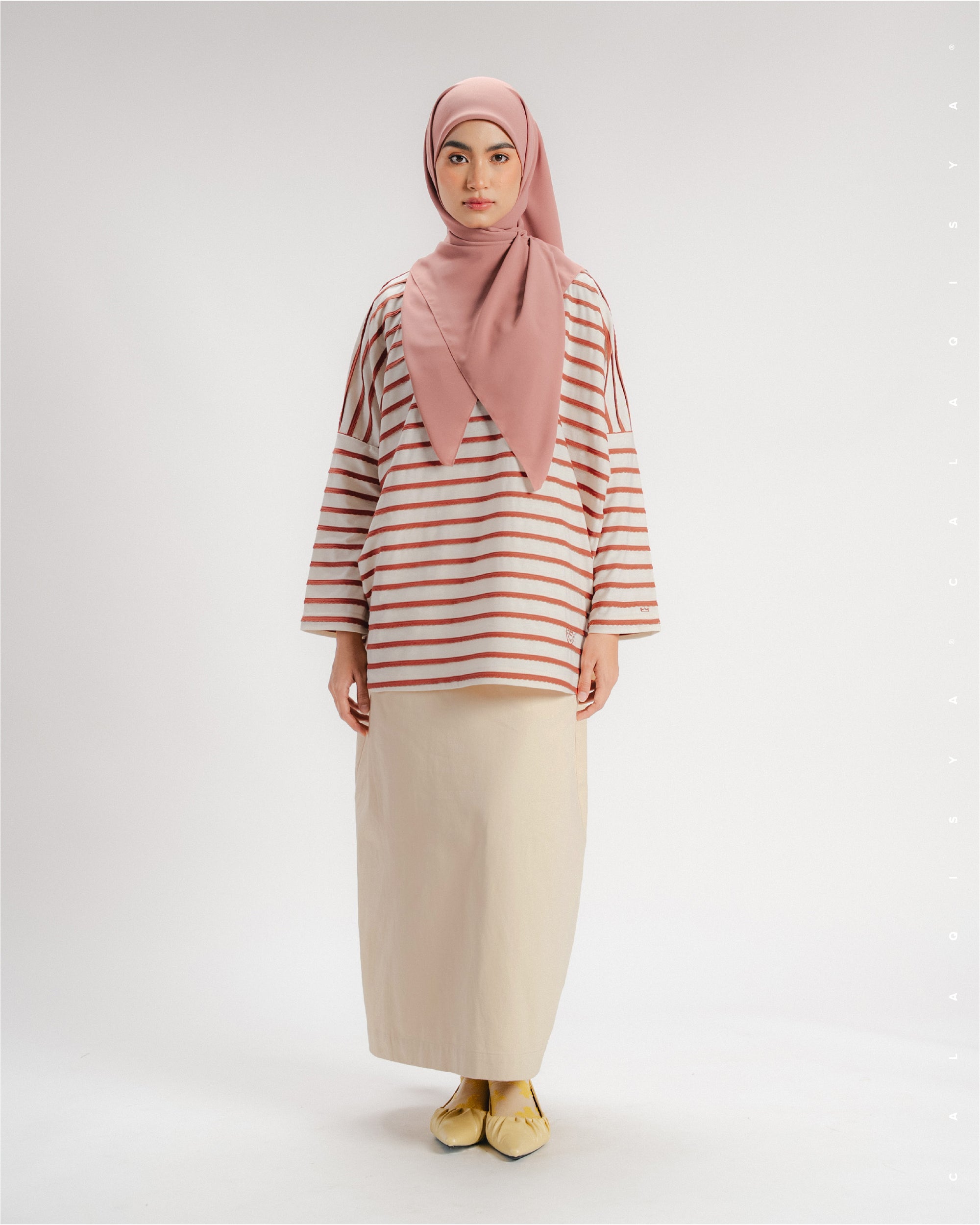 RUND SKIRT (100% COTTON) IN EGGNOG
