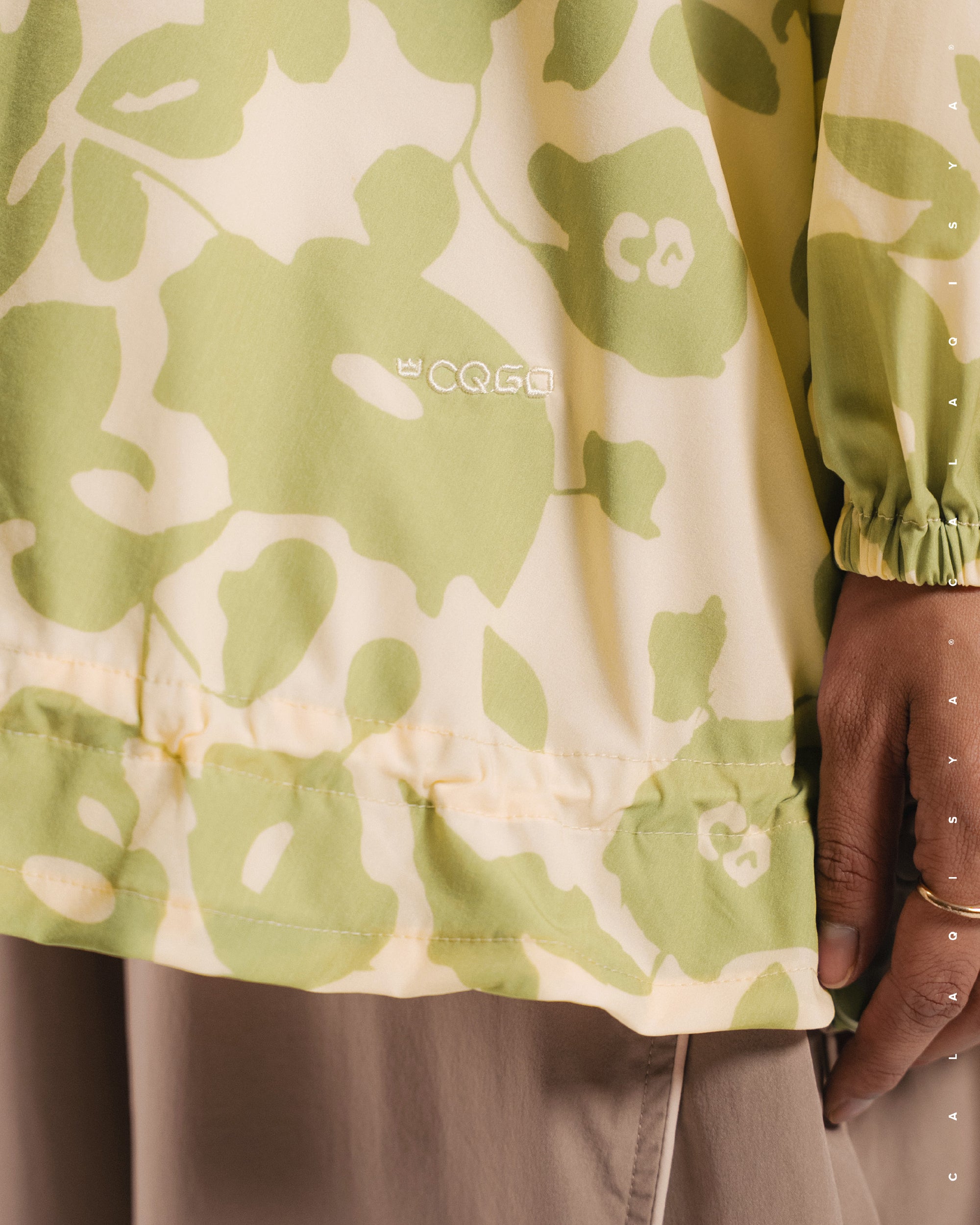 CQ GO QUINN PRINTED PARKA IN FERN