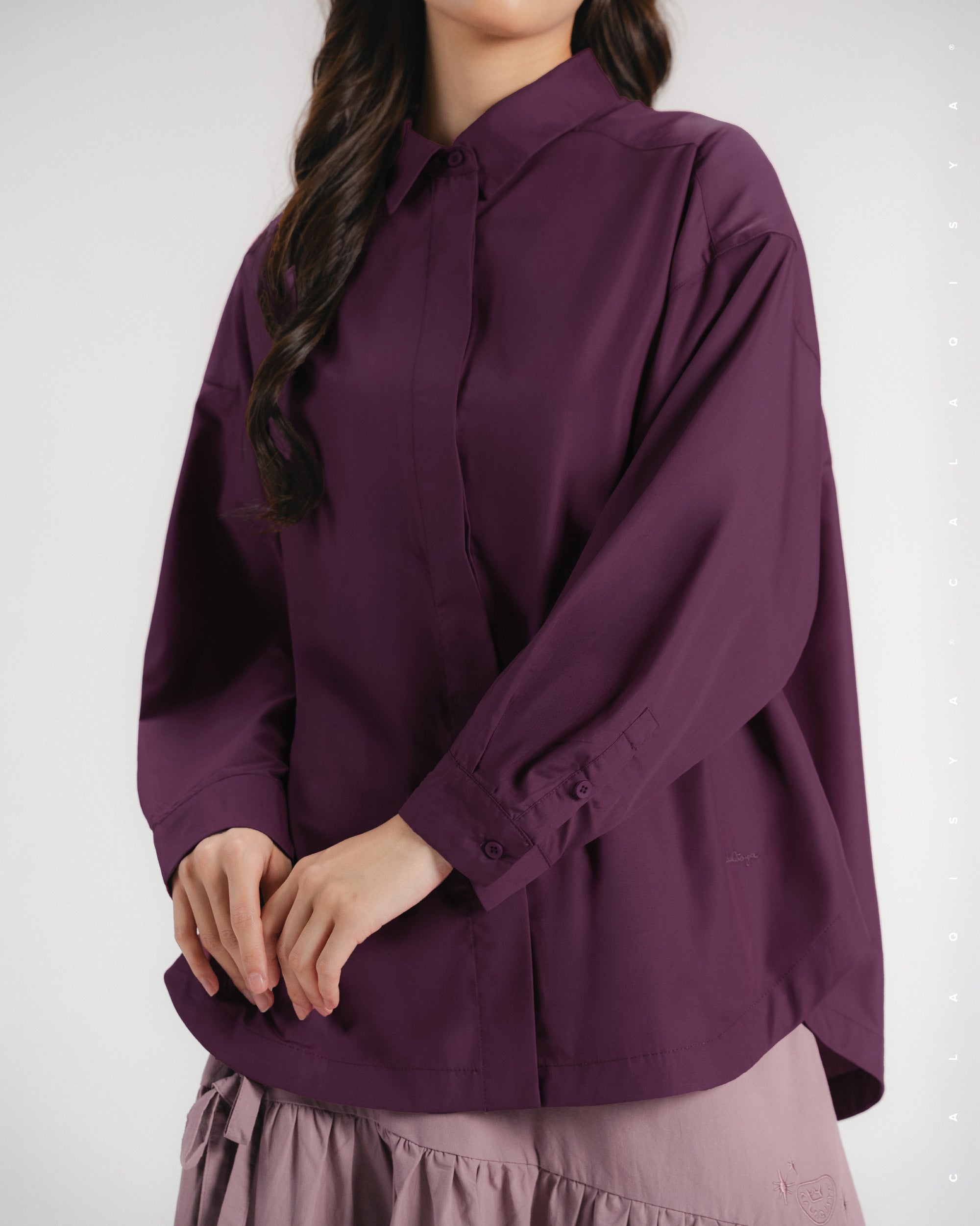 AMBER PLAIN SHIRT IN FIG