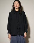 HELLO BOW : FLORENCE SHIRT IN BLACK