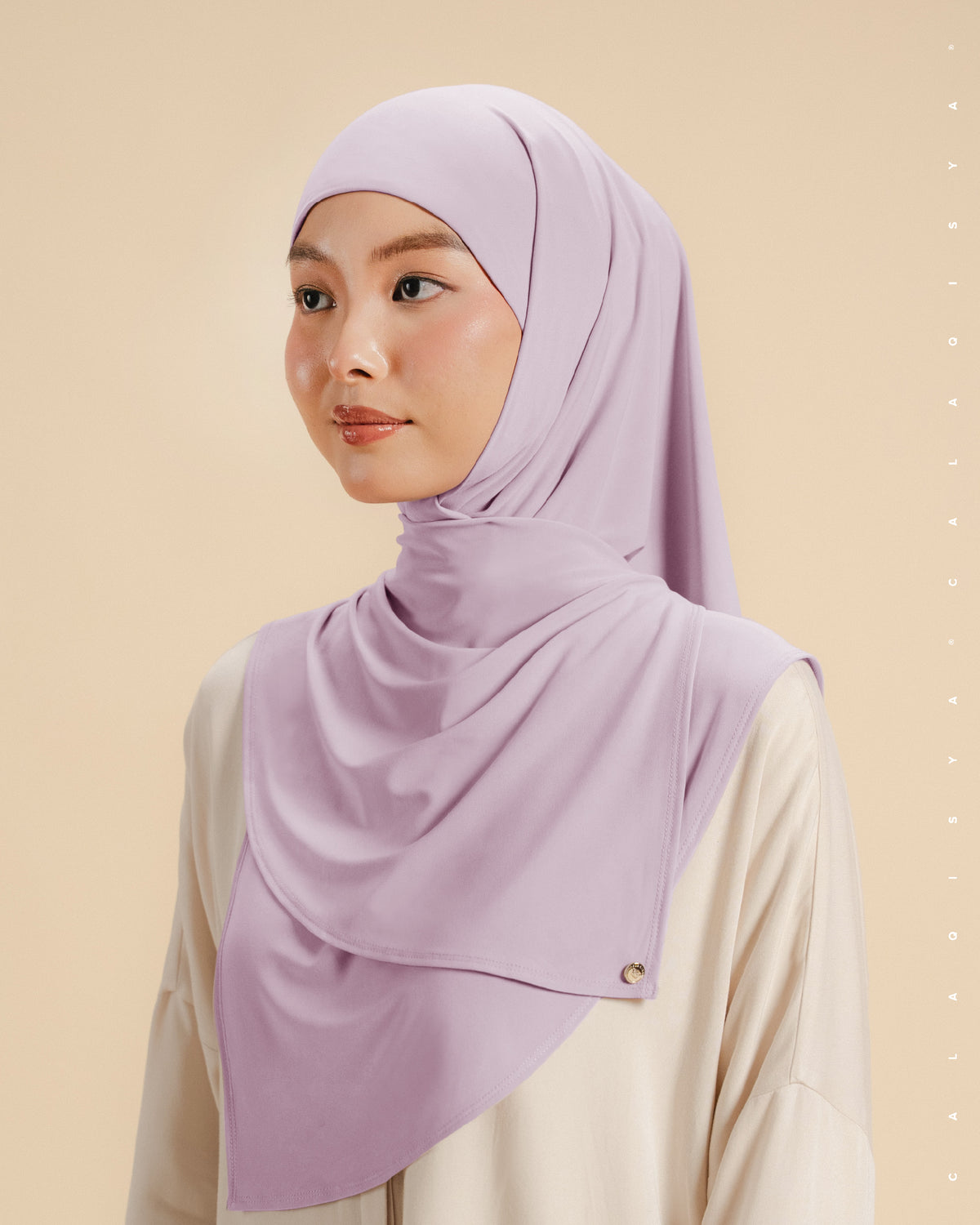 IRONLESS: NURA TIE BACK UNDERCHIN IN FRAGRANT LILAC (ODOURLESS)