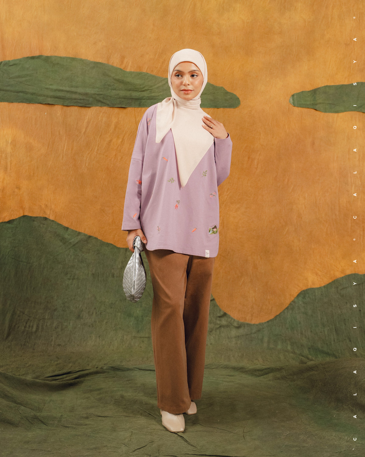 FM UNEARTHLY DIARIES CLOUD SHIRT (EMBROIDERY) IN FRAGRANT LILAC