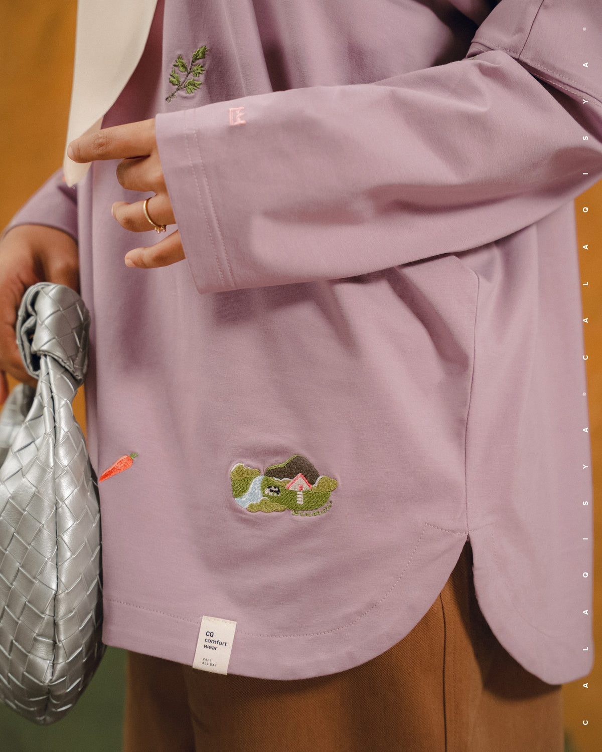 FM UNEARTHLY DIARIES CLOUD SHIRT (EMBROIDERY) IN FRAGRANT LILAC