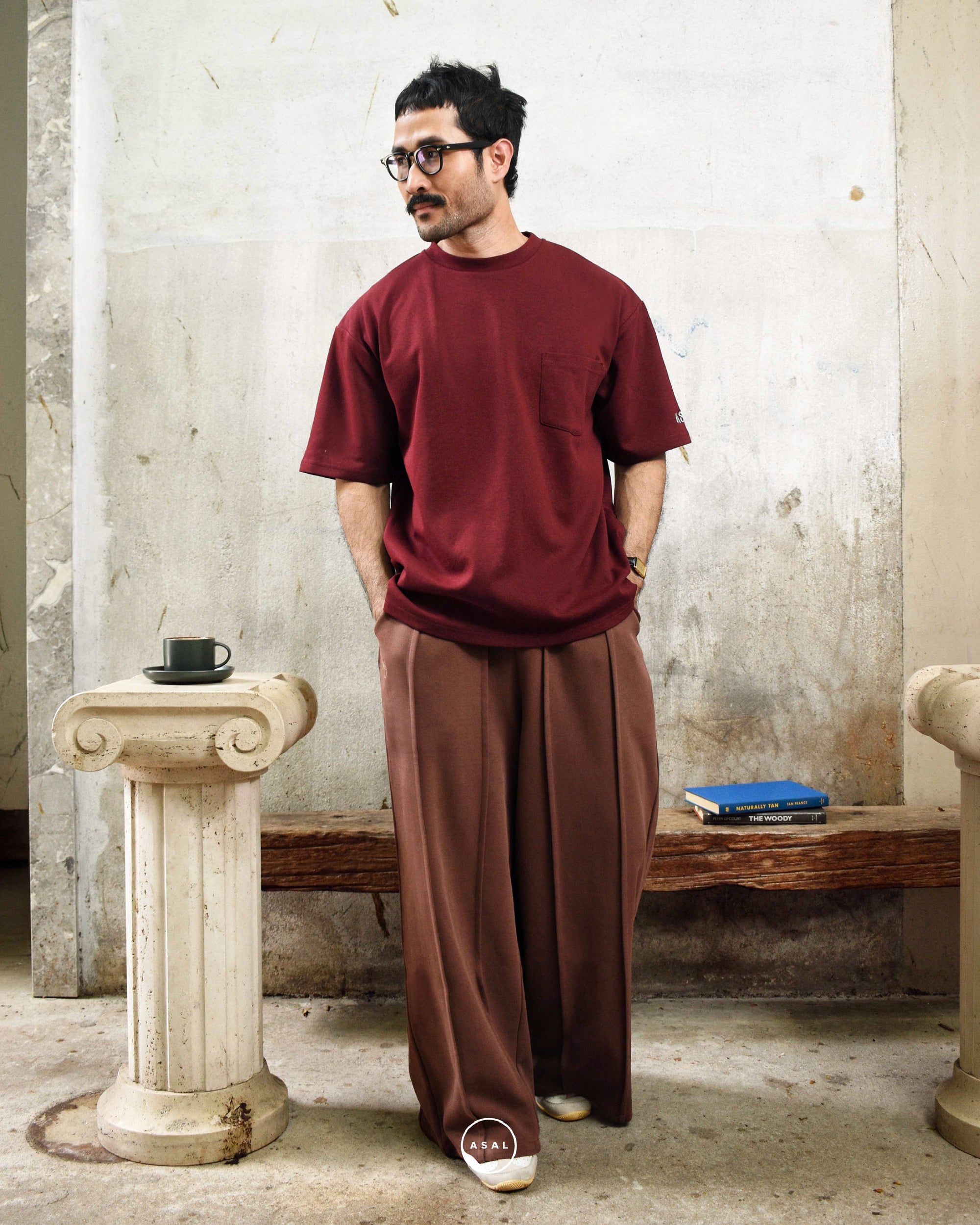 MINO PINTUCK PANTS IN FUDGESICKLE