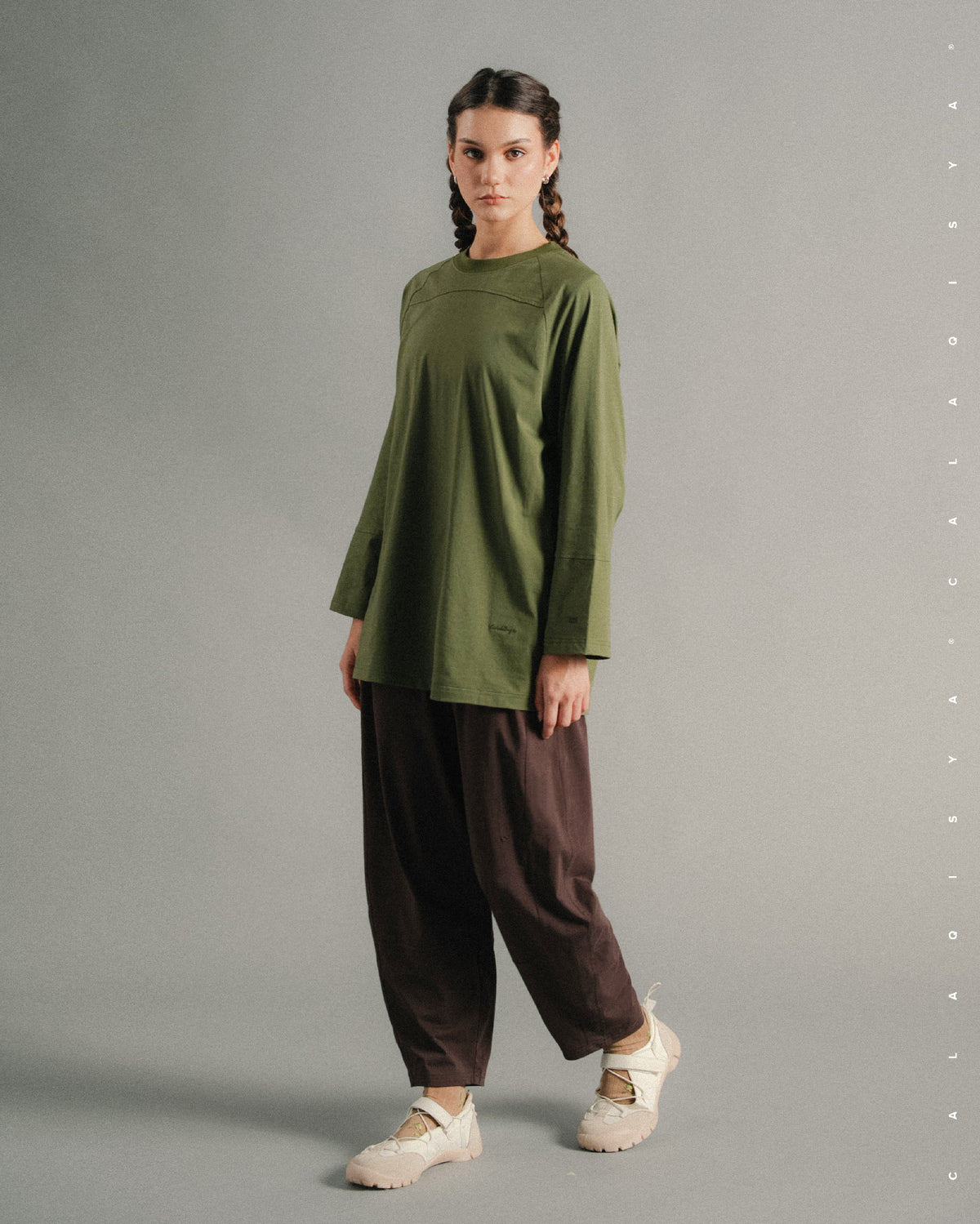LIGHT COCOON PANTS IN GANACHE