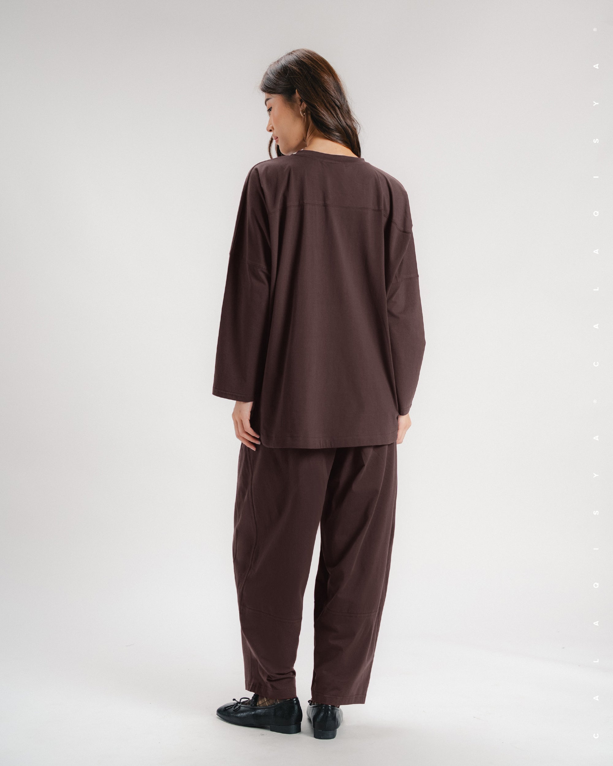 LIGHT COCOON PANTS IN GANACHE