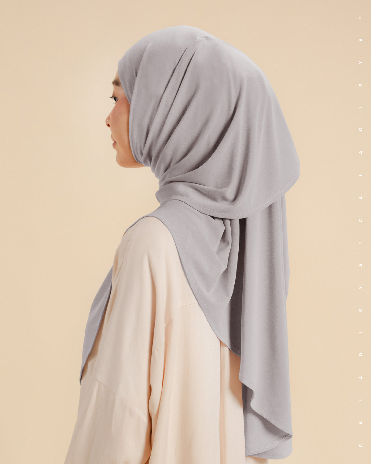 IRONLESS : SAFA TIE BACK UNDERCHIN (ODOURLESS) IN GREY VIOLET