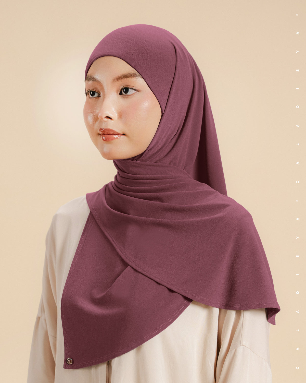 IRONLESS : SAFA TIE BACK UNDERCHIN (ODOURLESS) IN HAWTHORN ROSE