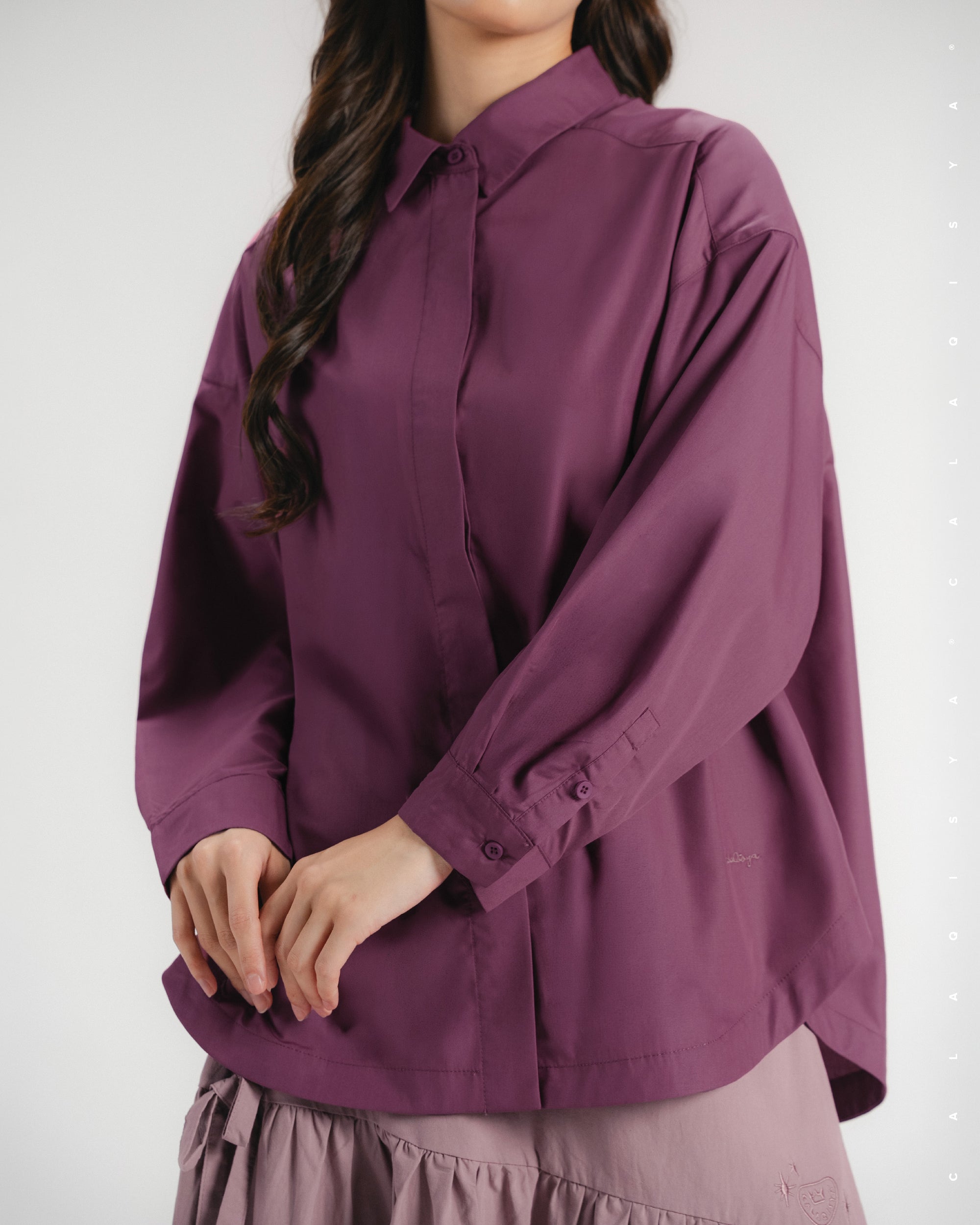 AMBER PLAIN SHIRT IN HAWTHORN ROSE