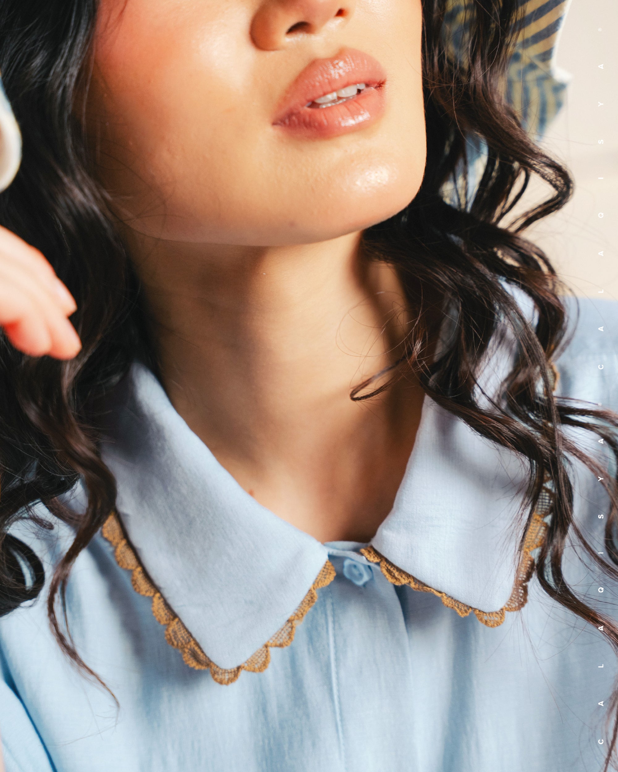 CQ X MACHINO AMBER SHIRT (FULLY LINED) (EMBROIDERY) IN ICE WATER