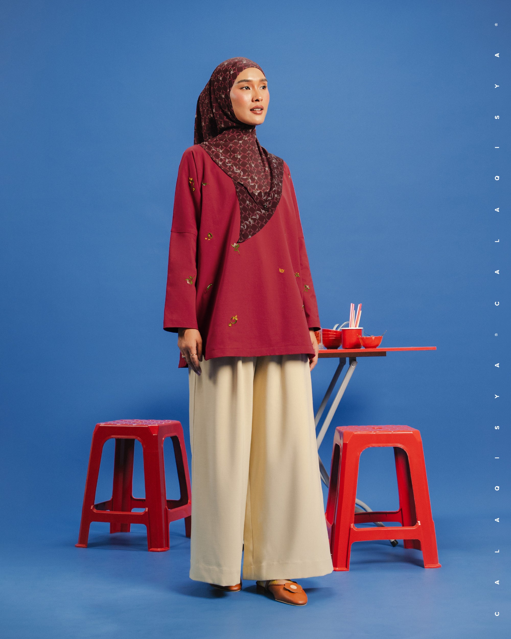 KKCP CLOUD SHIRT (EMBROIDERY) IN JESTER RED