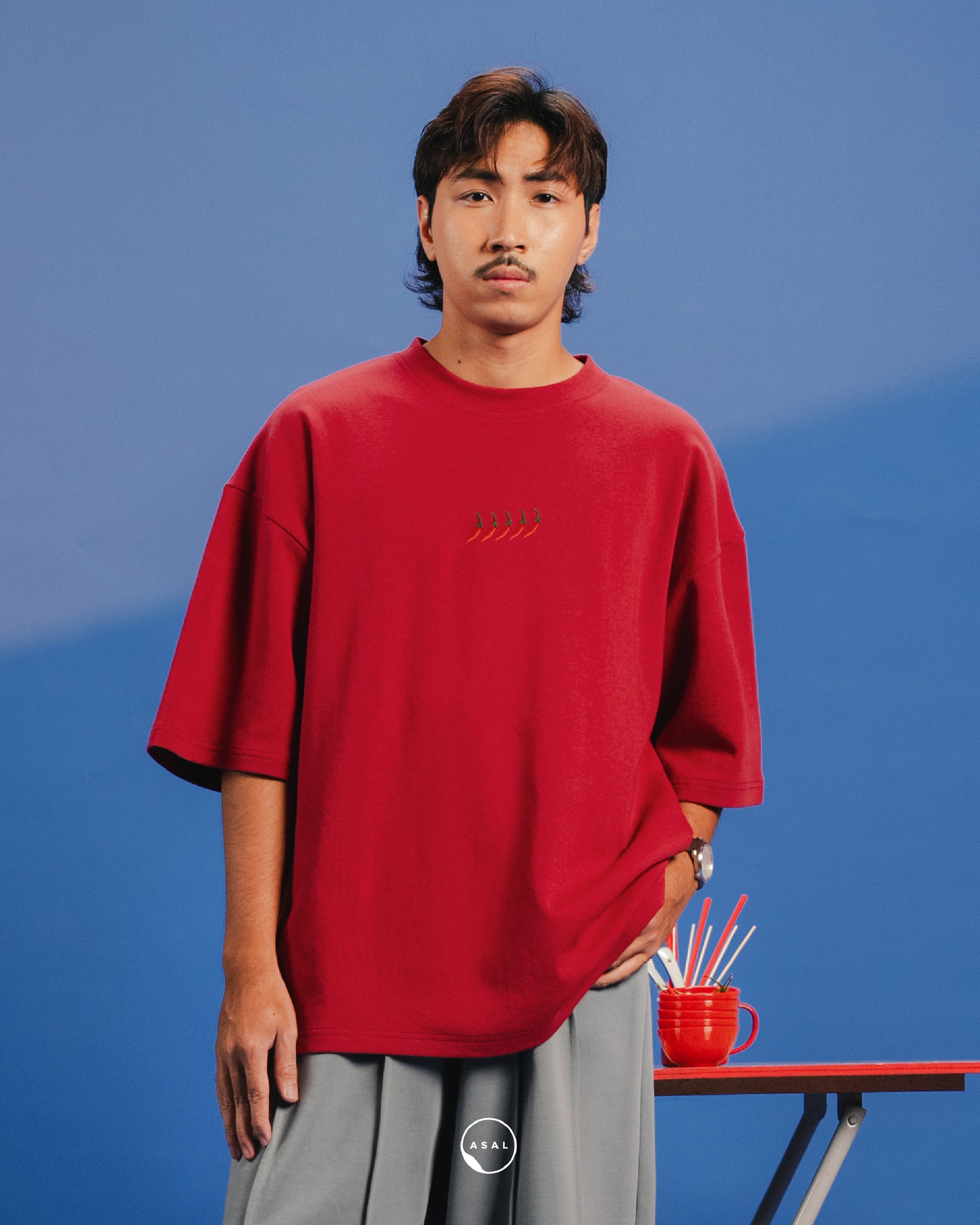 KKCP LEOS SIZZLE SHIRT (100% COTTON) IN JESTER RED