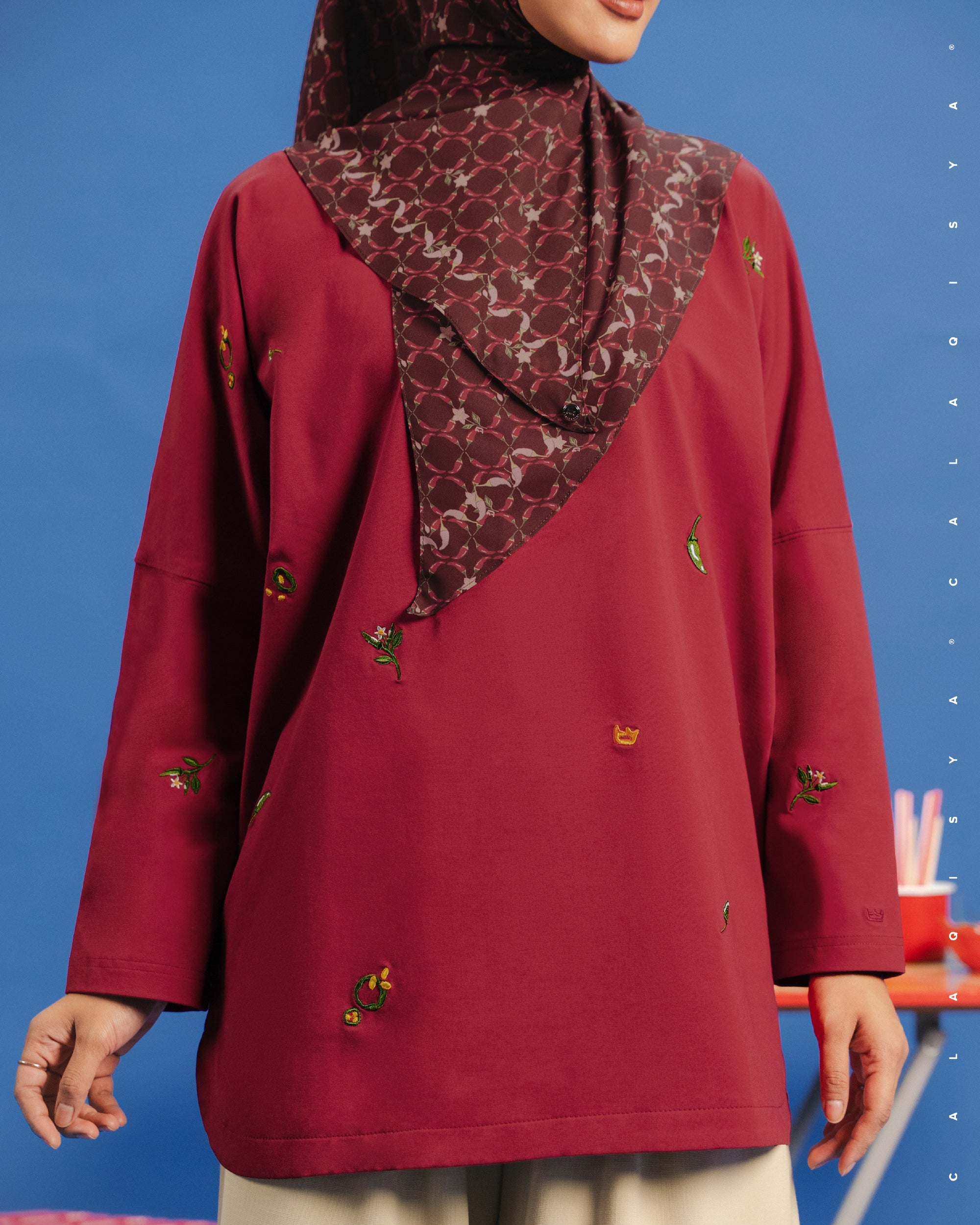 KKCP CLOUD SHIRT (EMBROIDERY) IN JESTER RED