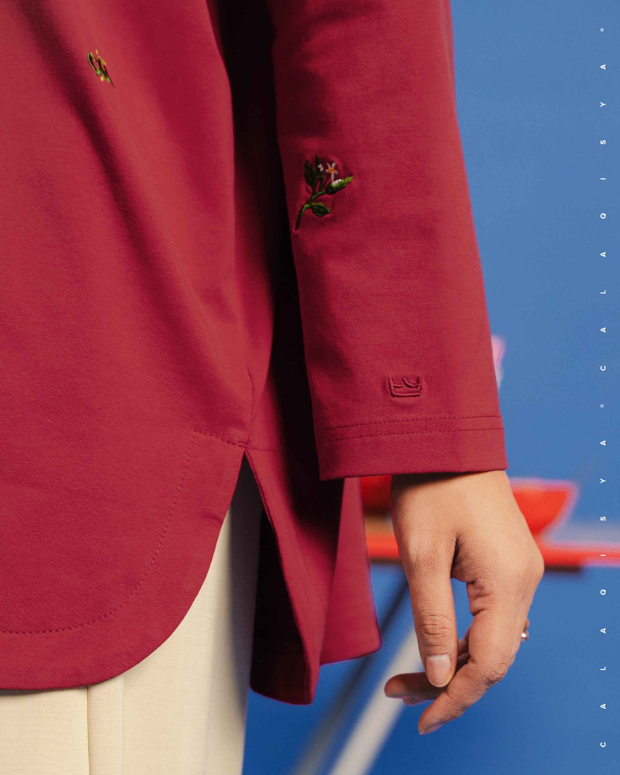 KKCP CLOUD SHIRT (EMBROIDERY) IN JESTER RED