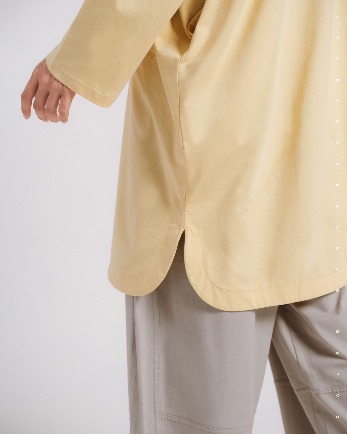 LIGHT LONG TOP IN LEMON ICING