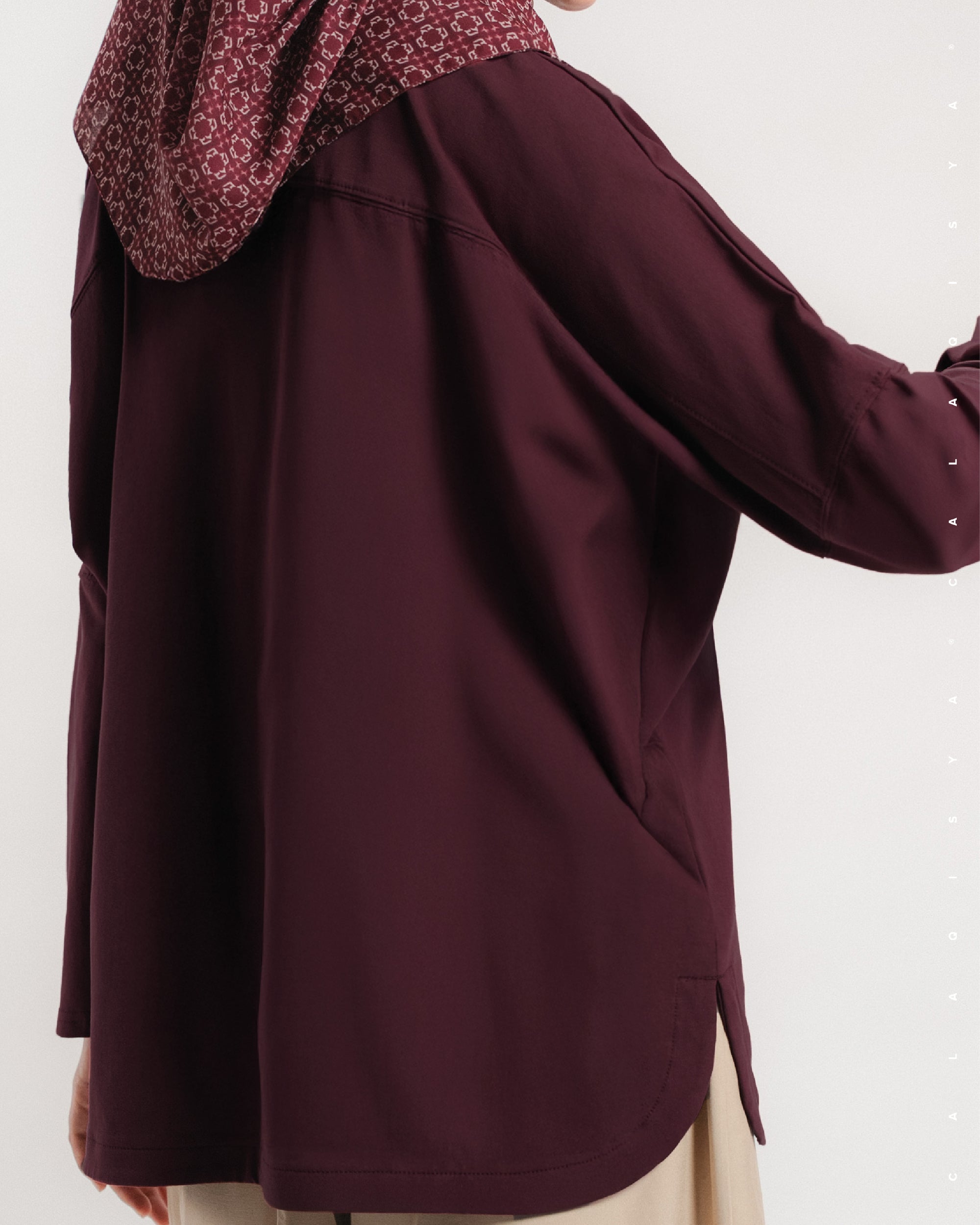 CLOUD SHIRT IN MAROON BANNER