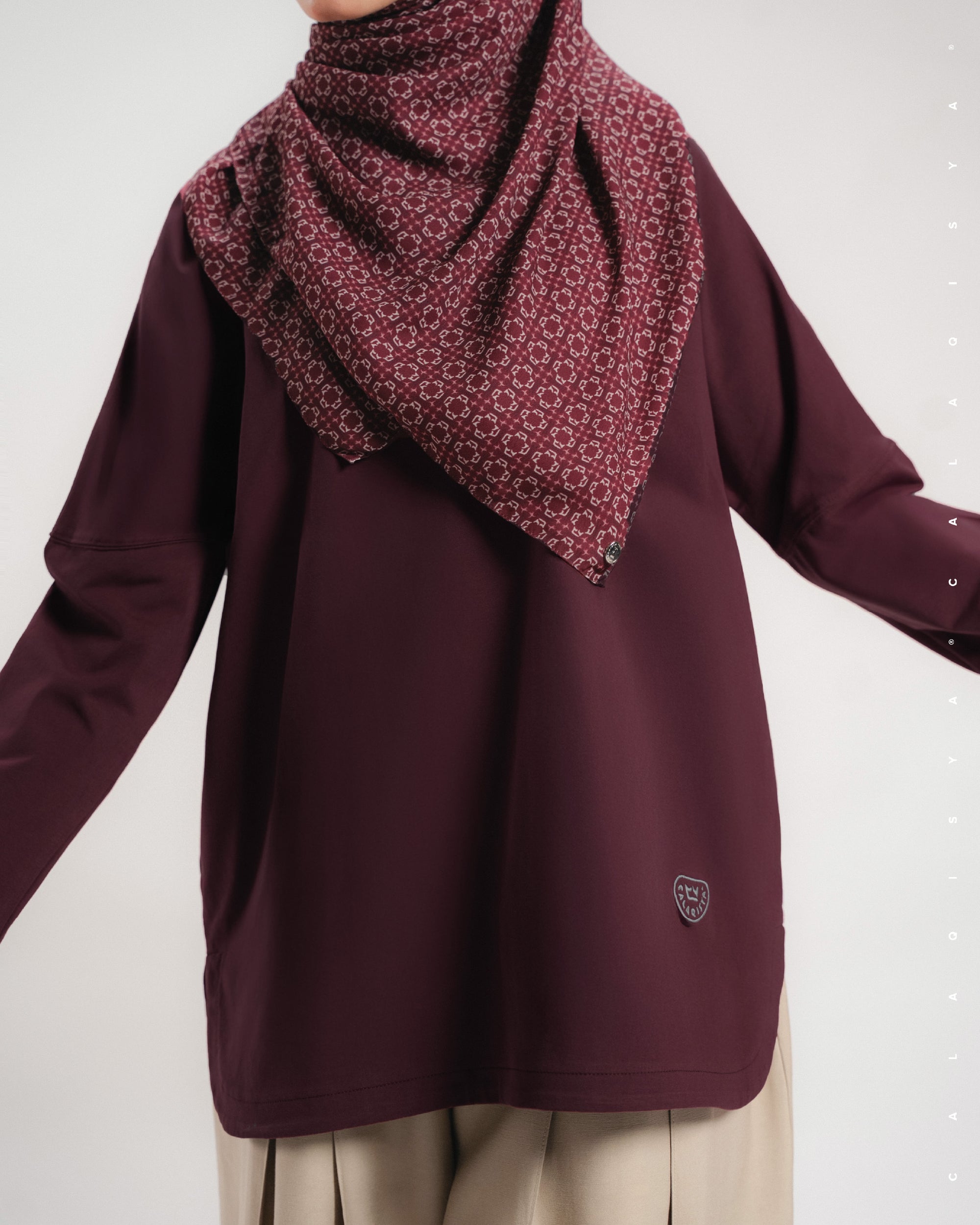 CLOUD SHIRT IN MAROON BANNER