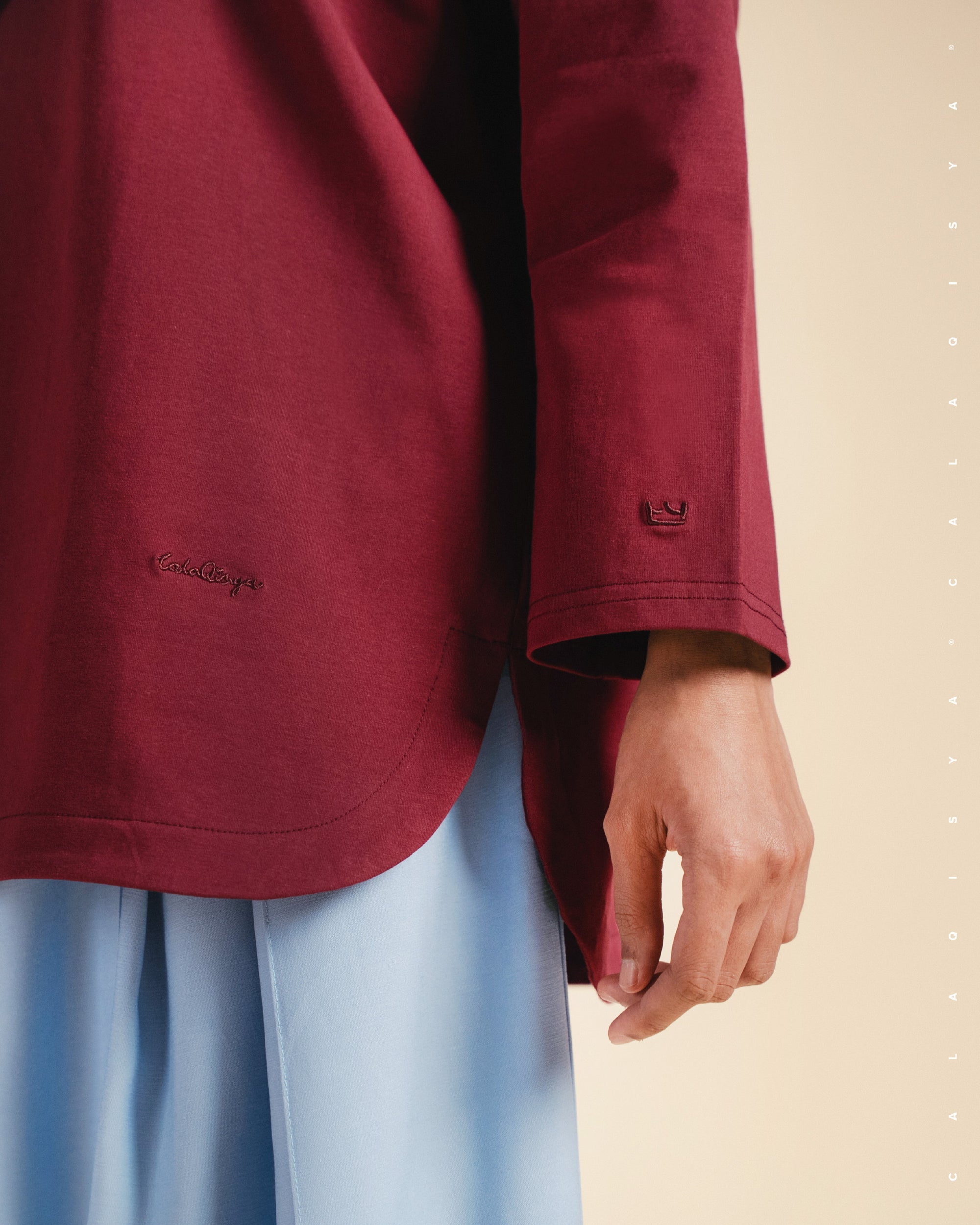 CLOUD SHIRT IN MAROON BANNER