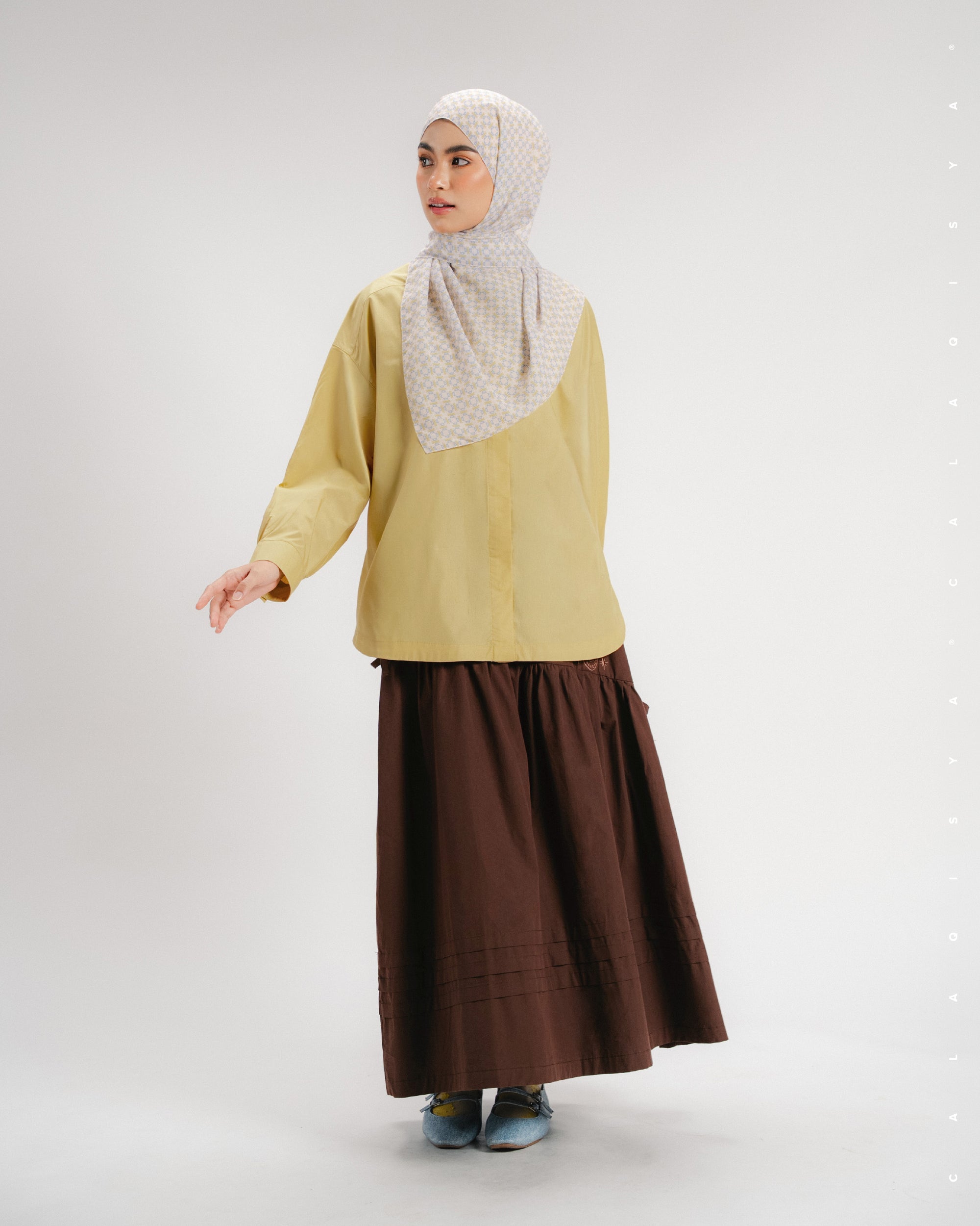 AMBER PLAIN SHIRT IN MISTED YELLOW