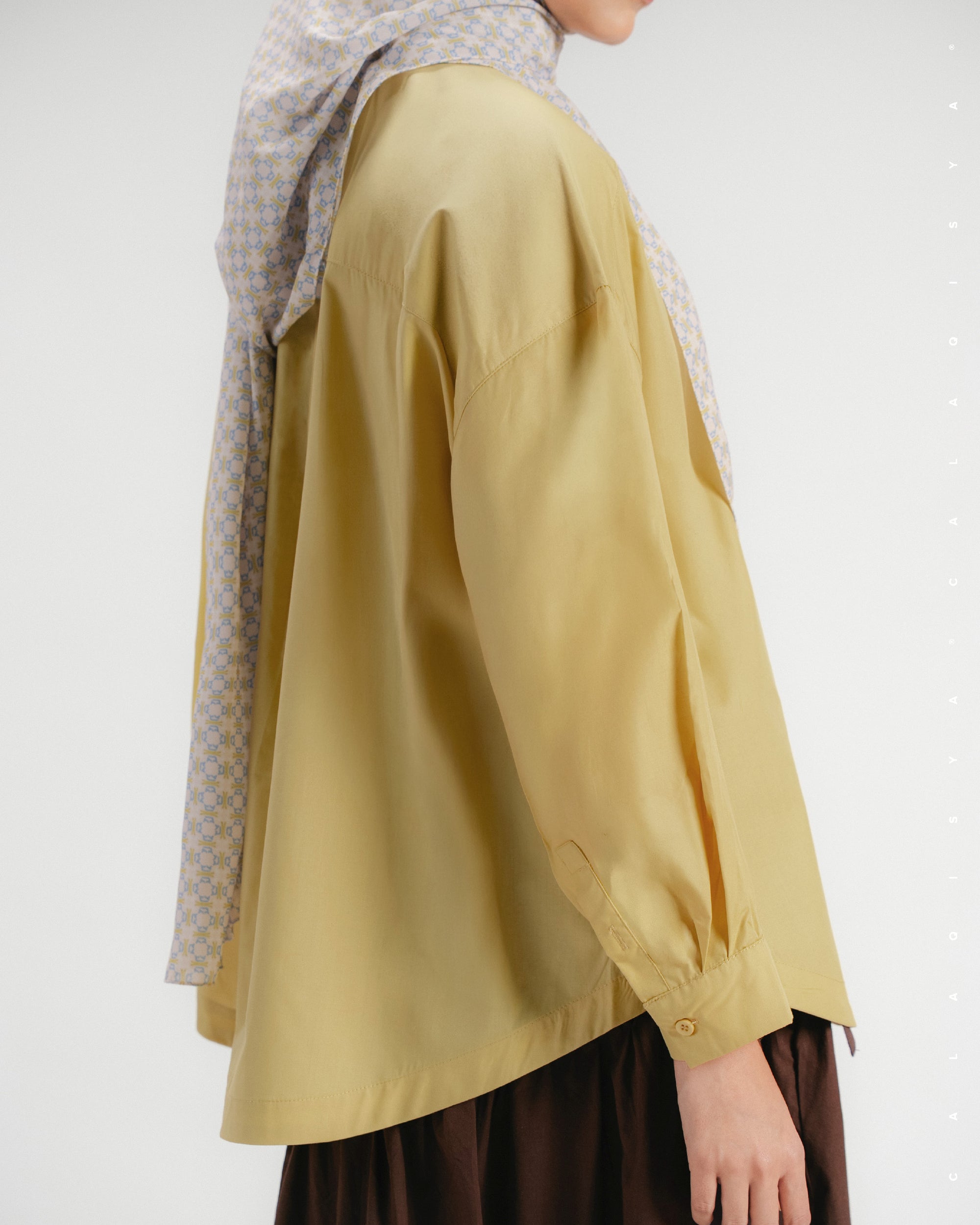 AMBER PLAIN SHIRT IN MISTED YELLOW