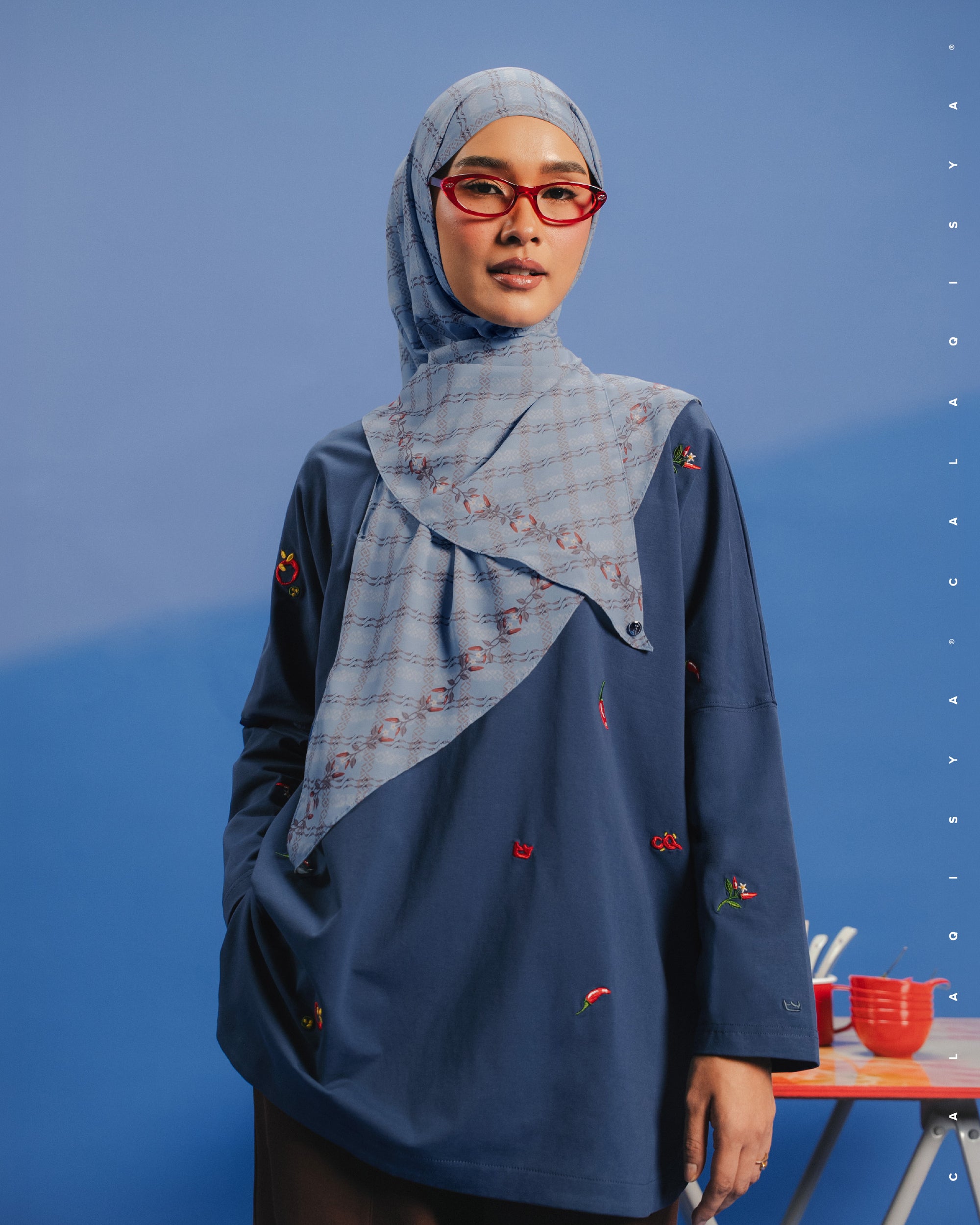 KKCP CLOUD SHIRT (EMBROIDERY) IN MOOD INDIGO