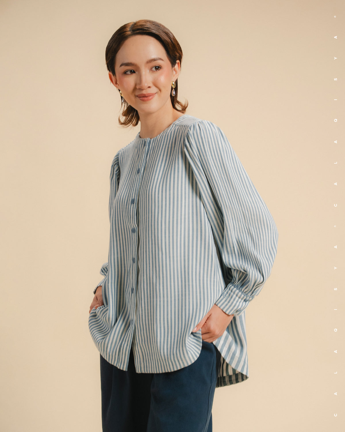 TILLY STRIPE TOP IN MOUNTAIN SPRING