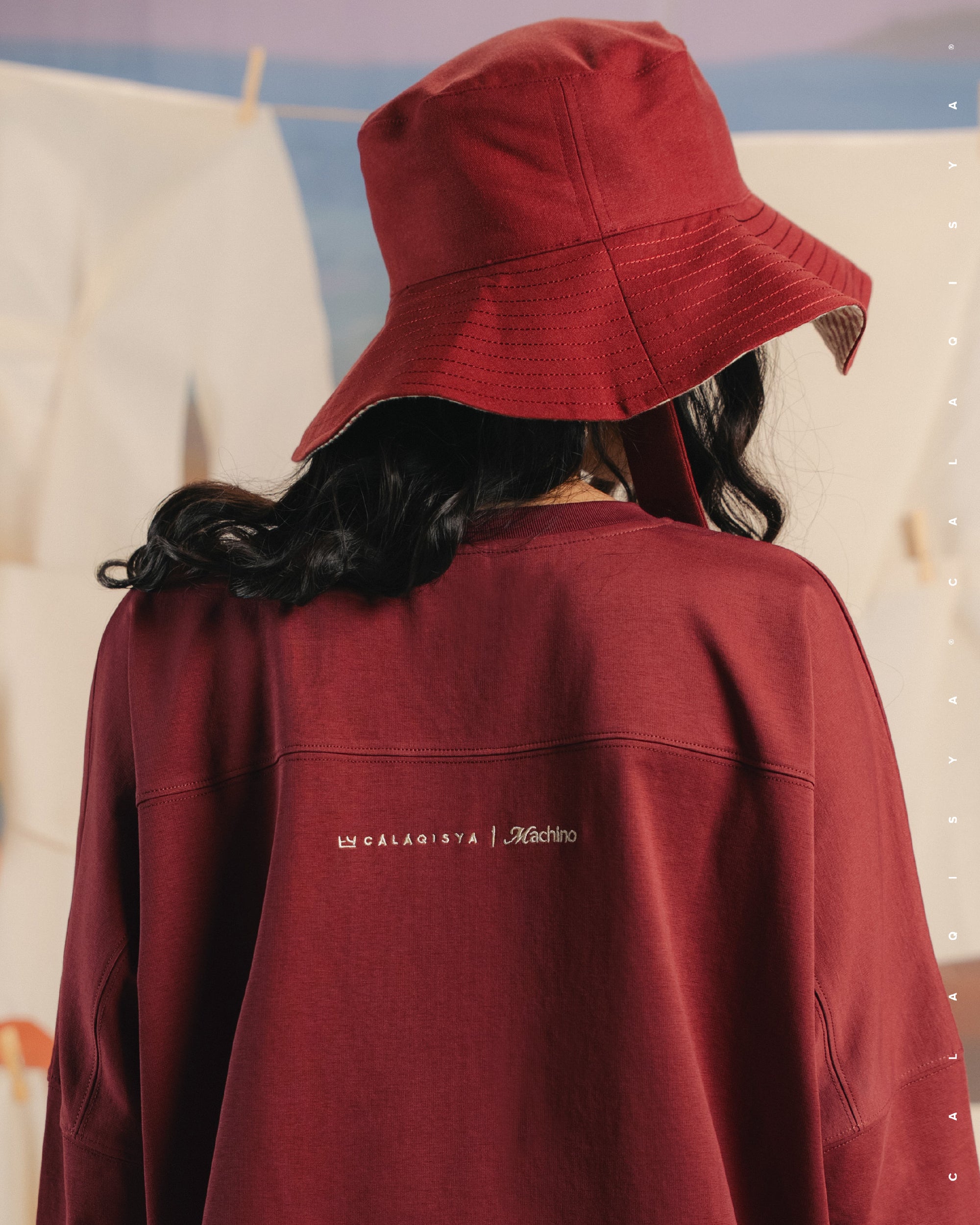 CQ X MACHINO CLOUD NIMBLE SHIRT (EMBROIDERY) IN NEW MAROON