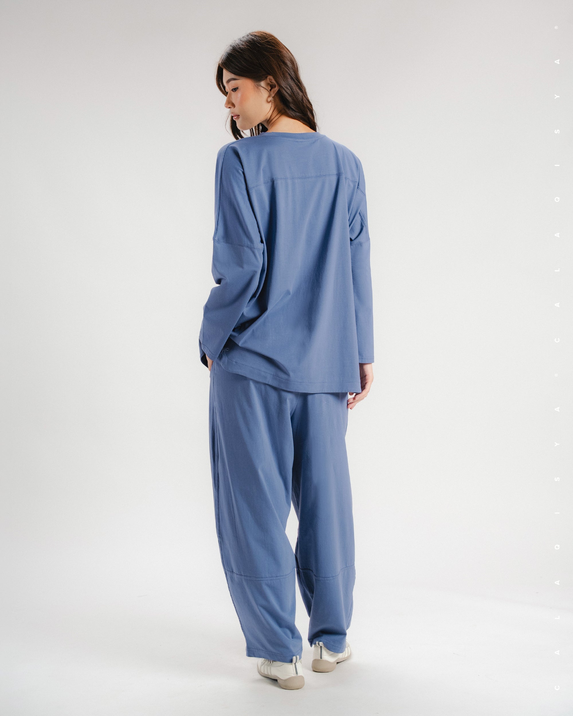 LIGHT COCOON PANTS IN NIGHTSHADOW BLUE