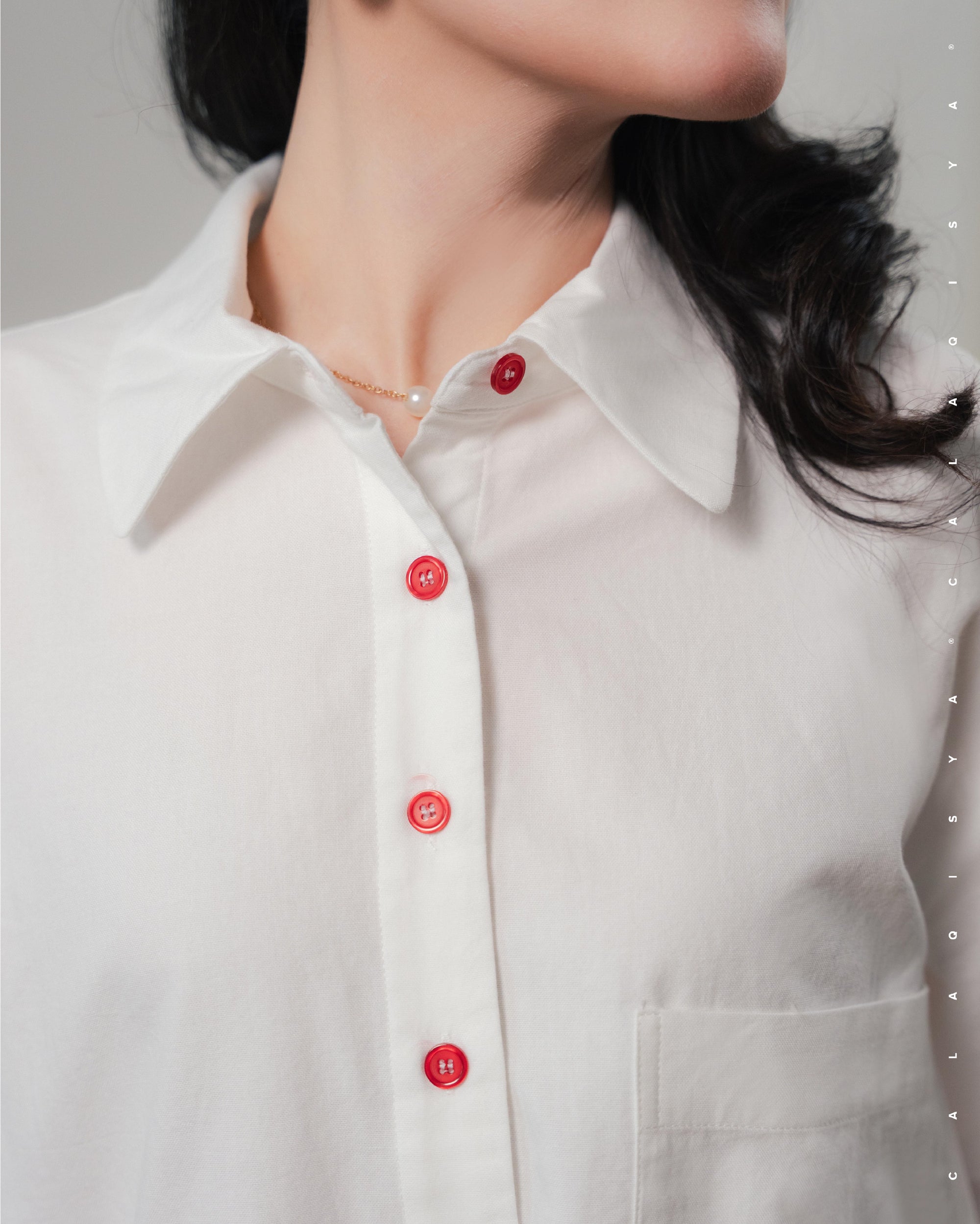 CQ OXFORD SHIRT (100% COTTON) IN OFF WHITE