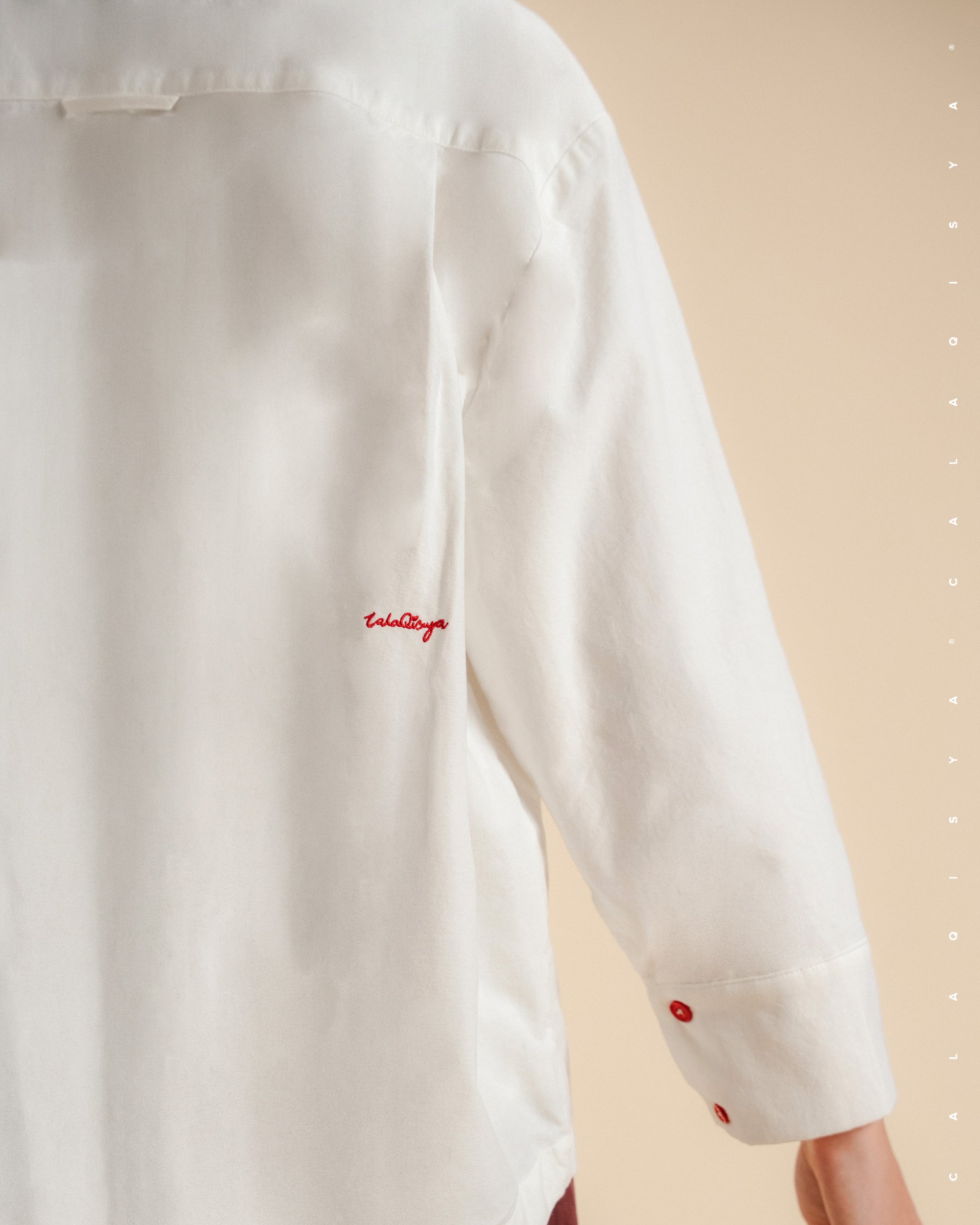 CQ OXFORD SHIRT (100% COTTON) IN OFF WHITE (FULLY LINED)