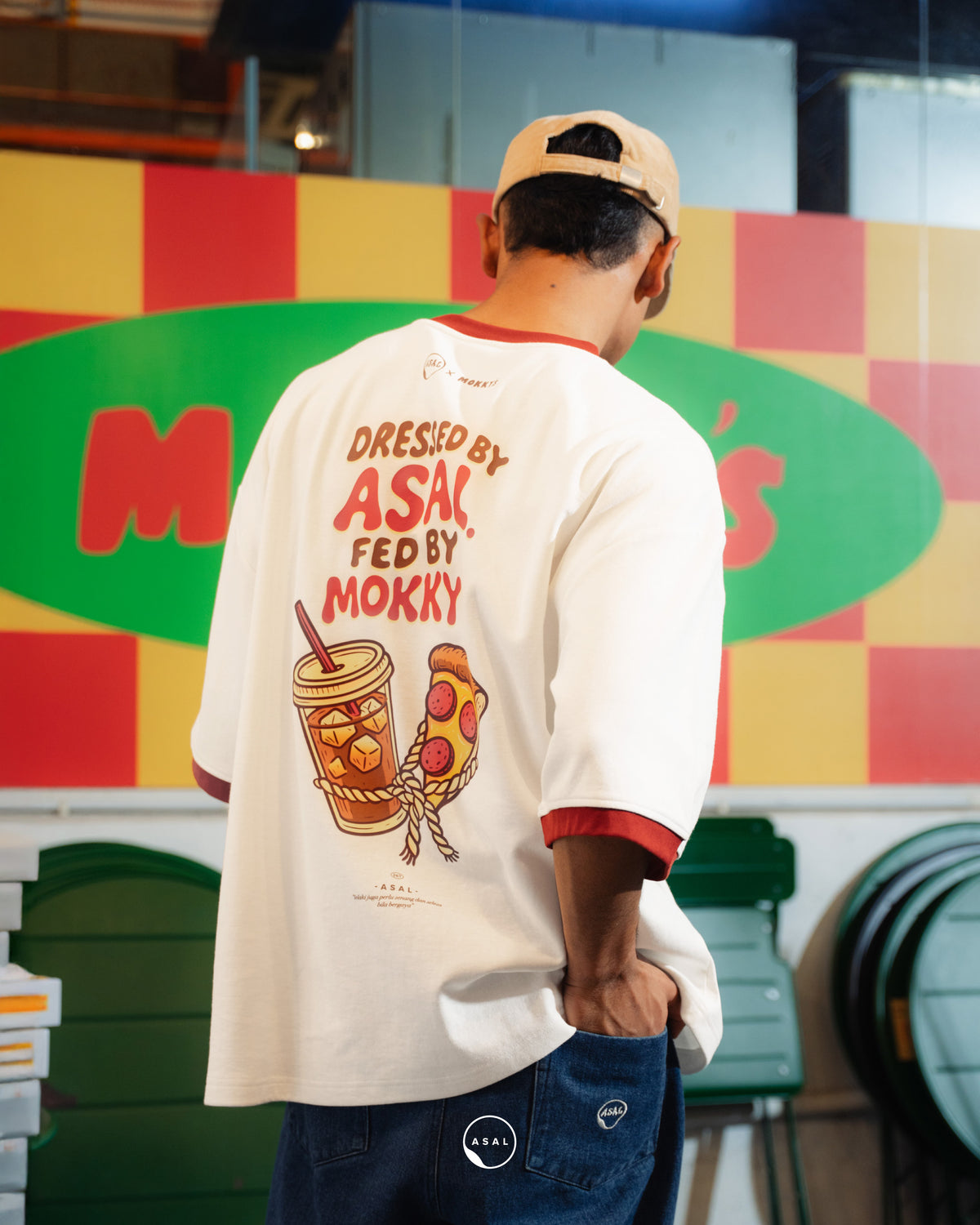 ASAL X MOKKY'S LEOS CHEESE AND CHINO IN OFF WHITE