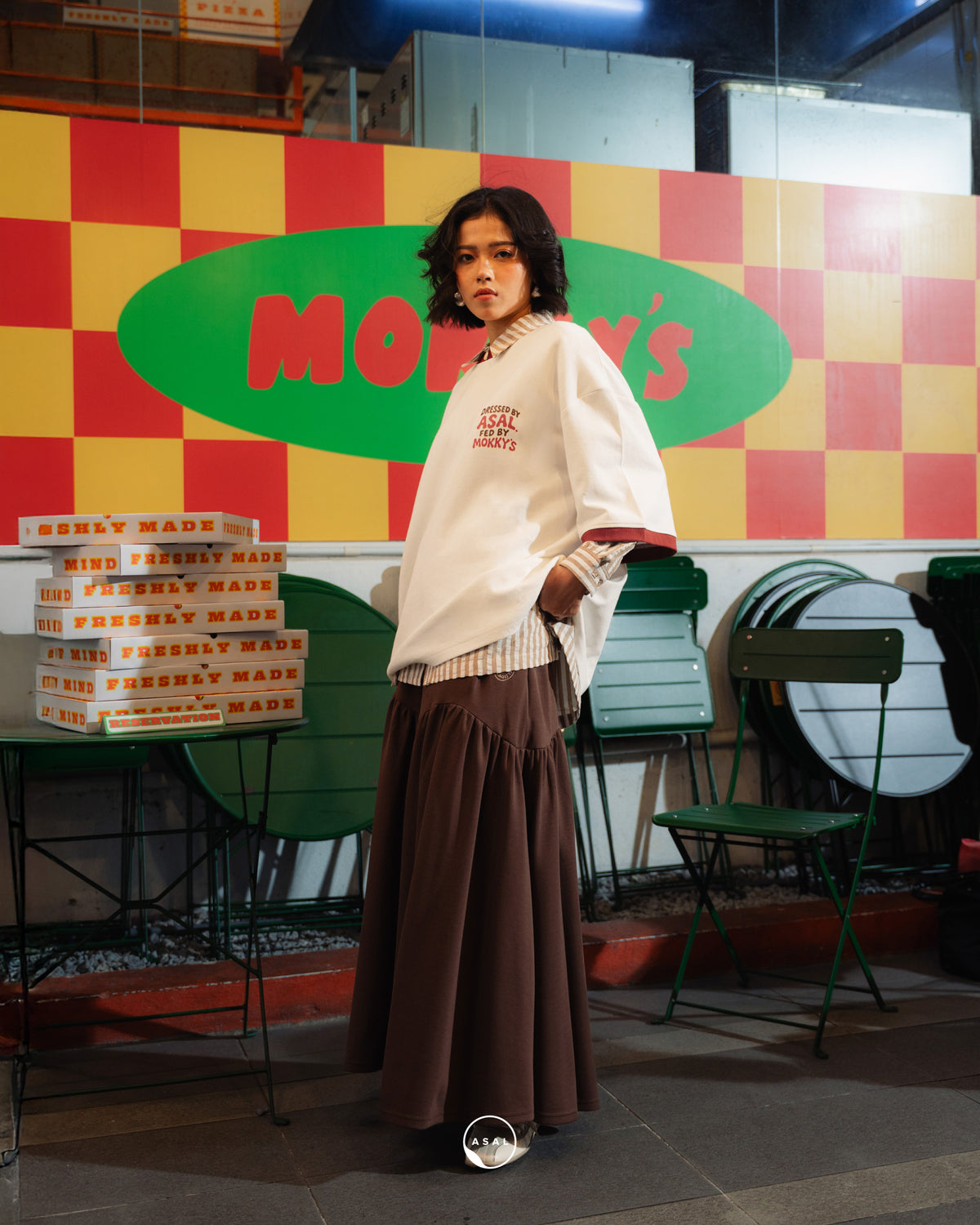 ASAL X MOKKY'S LEOS CHEESE AND CHINO IN OFF WHITE