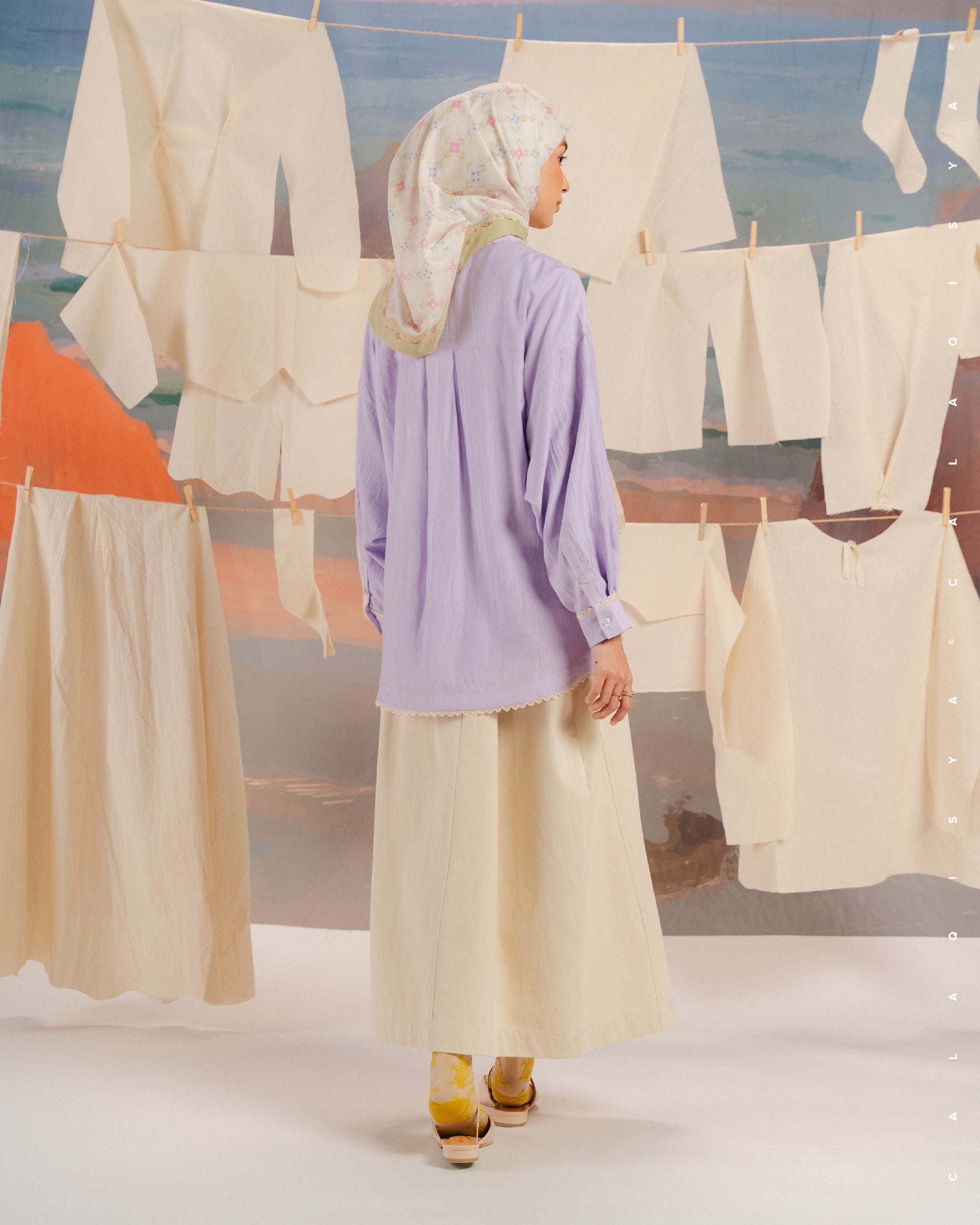 CQ X MACHINO AMBER SHIRT (FULLY LINED) (EMBROIDERY) IN ORCHID PETAL