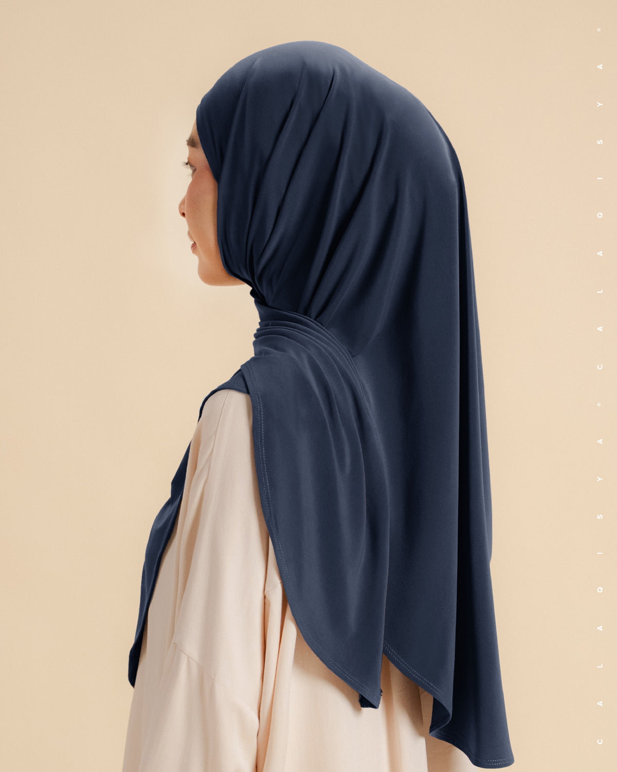 IRONLESS: NURA TIE BACK UNDERCHIN IN PAGEANT BLUE (ODOURLESS)