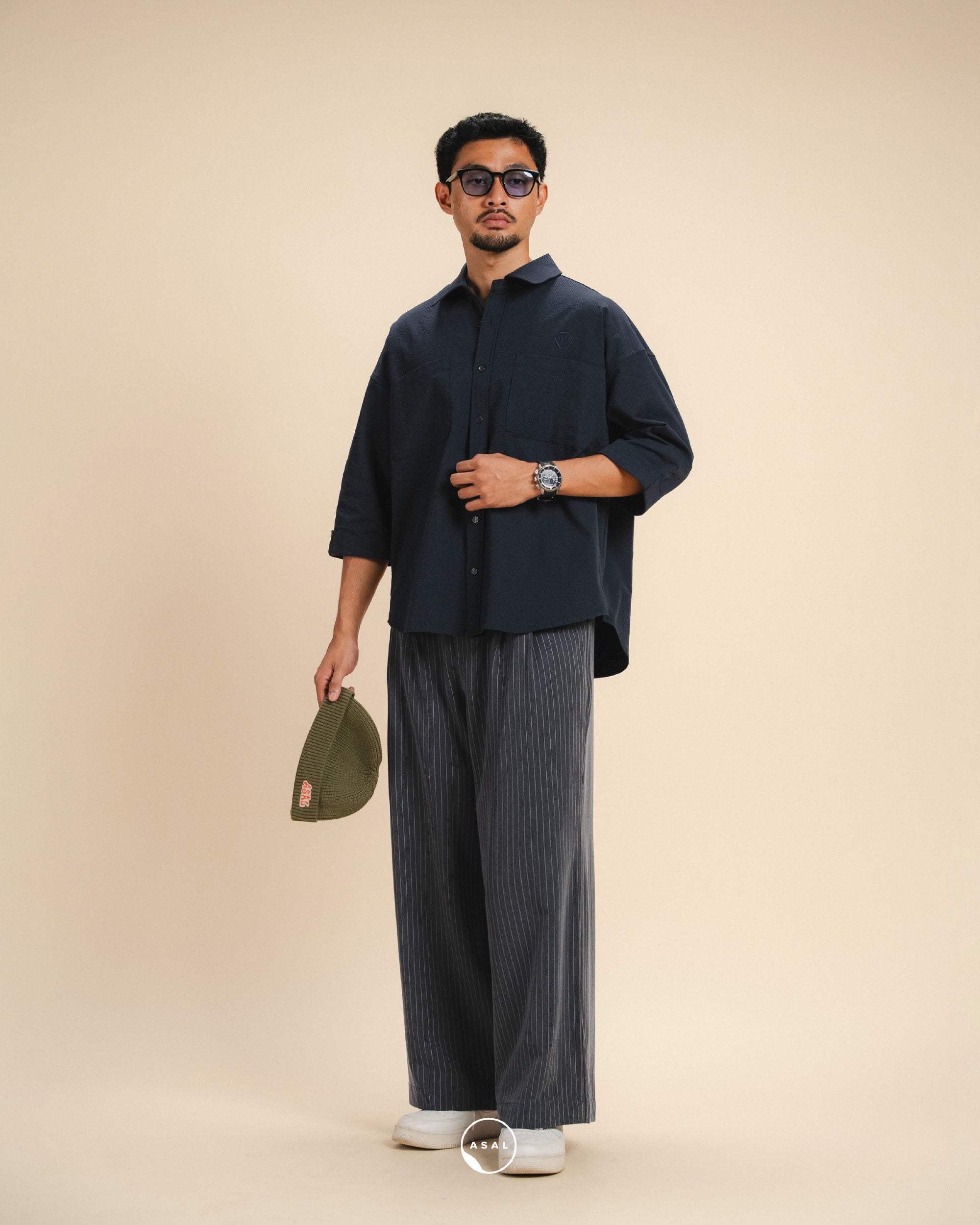 ASAL PRALINE SHIRT IN PAGEANT BLUE