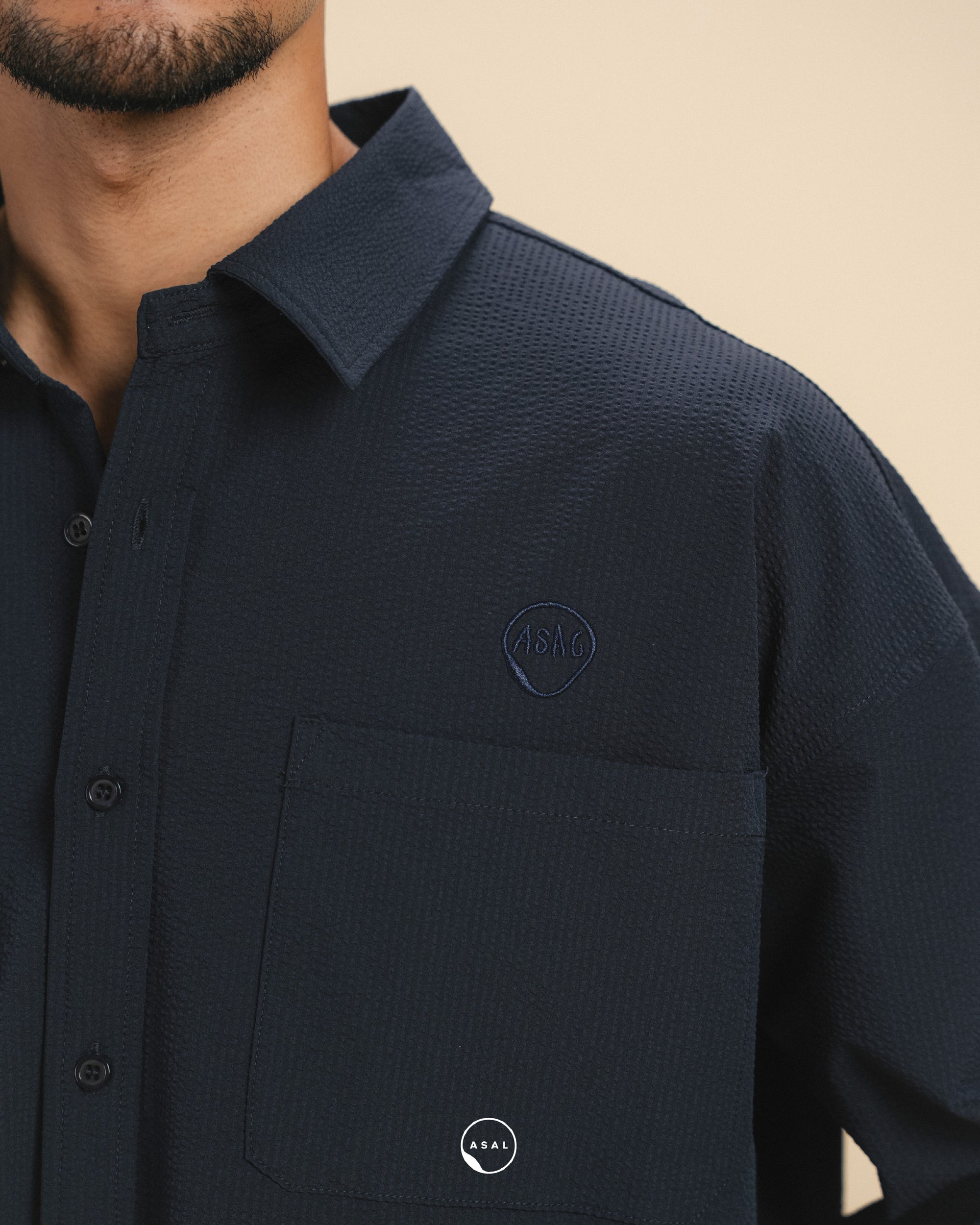 ASAL PRALINE SHIRT IN PAGEANT BLUE